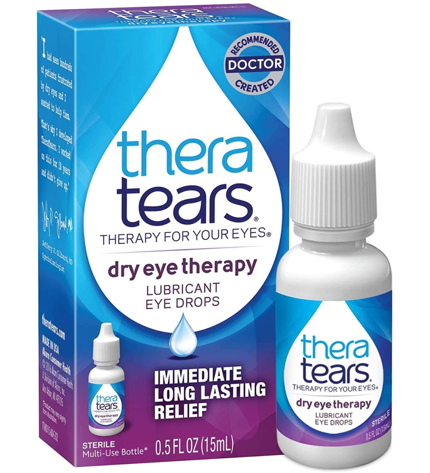 TheraTears Contact Lens Comfort Drops 0.33 oz - Soothing Relief for Dry Eyes - Buy Online on GoSupps.com