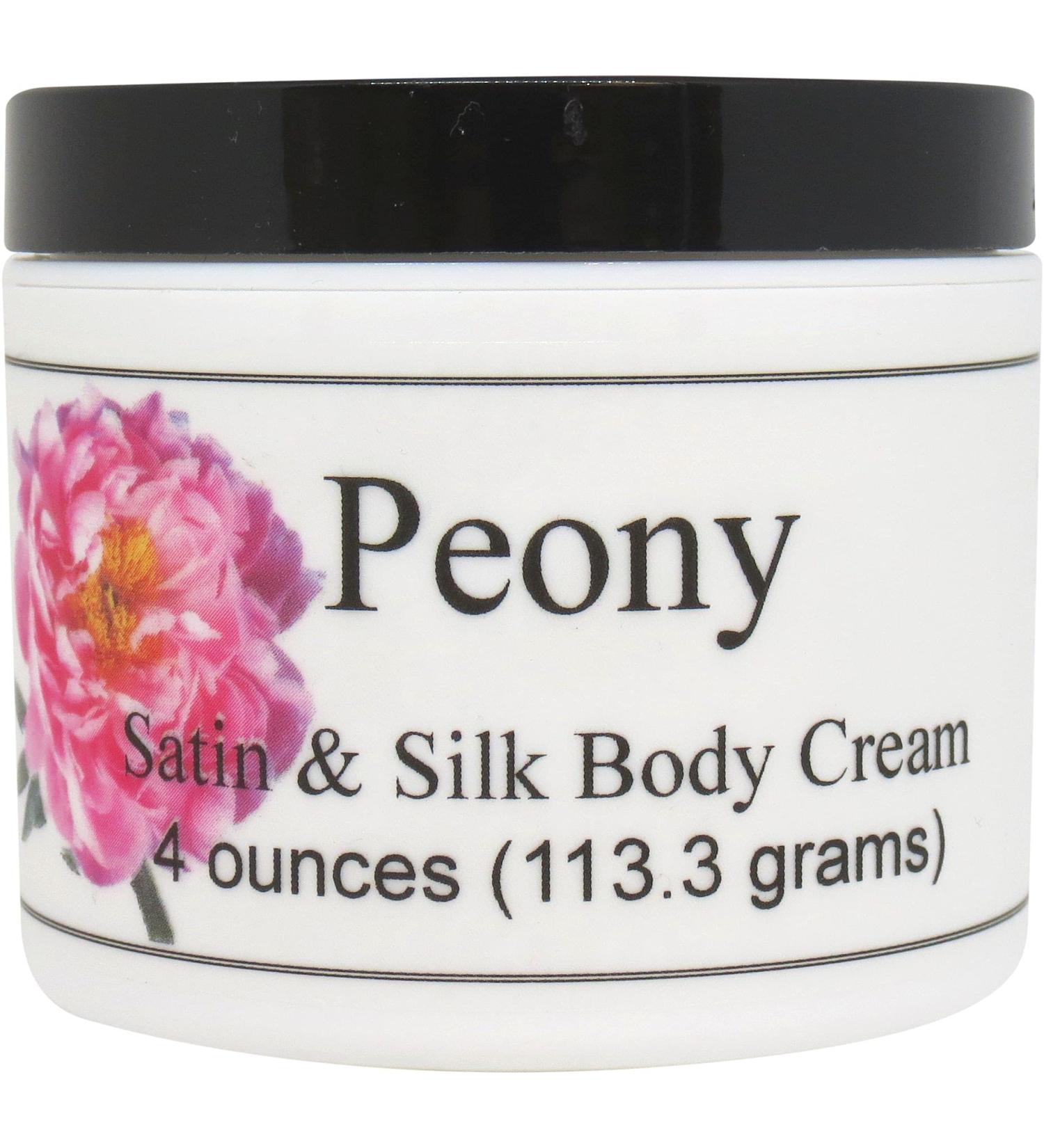 Eclectic Lady Peony Satin & Silk Body Cream - Shea Butter Aloe & Vitamin E - 4 oz Handcrafted in USA - Phthalate-Free Lotion for Women - Buy Online on GoSupps.com