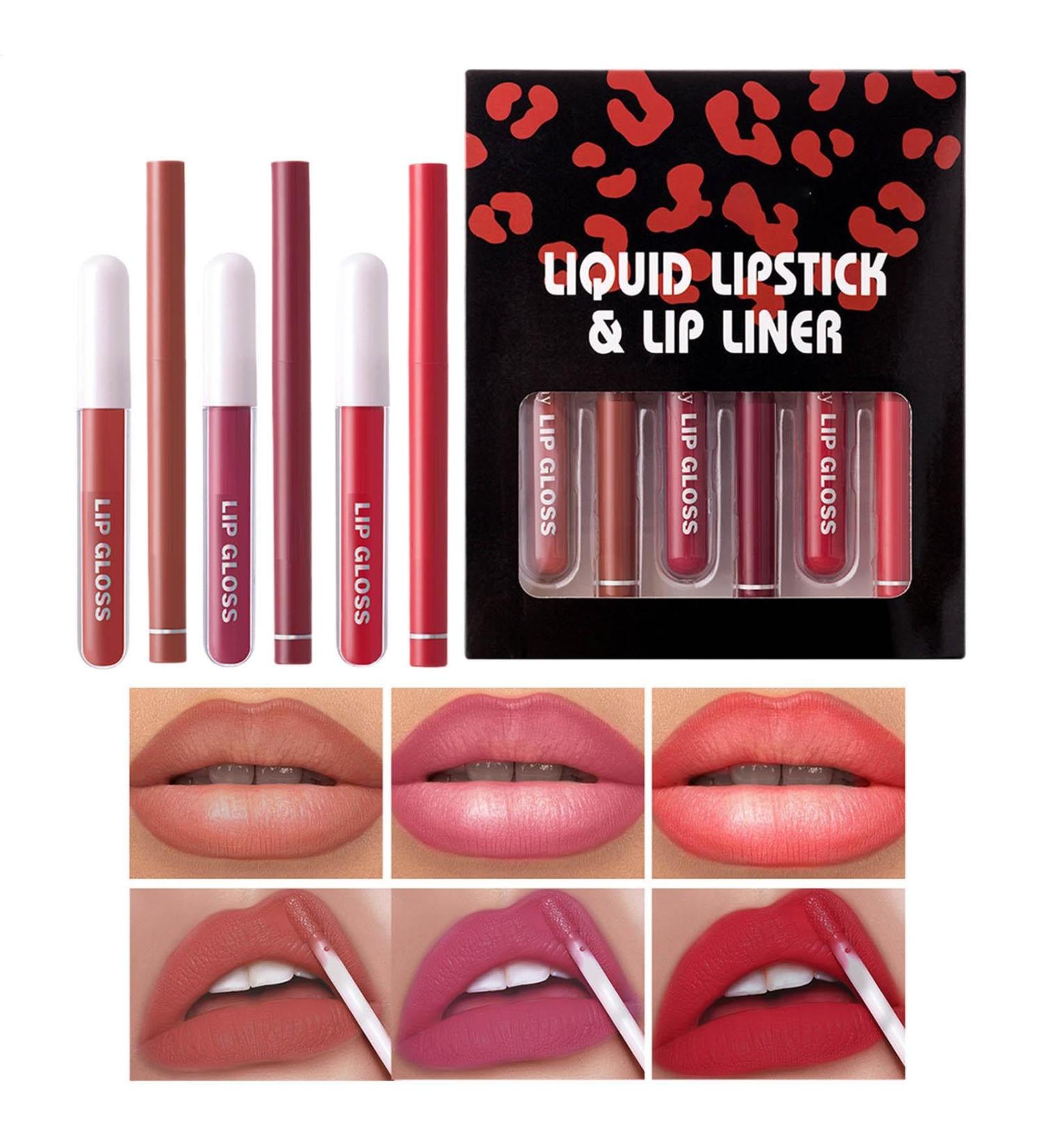  G n rique Lip pencil and lipstick combo Lipliner pencil Long-lasting lip lacquer and lip pencil Lipliner pencil and gloss Lip pencil and lipstick kit for women - Buy Online on GoSupps.com