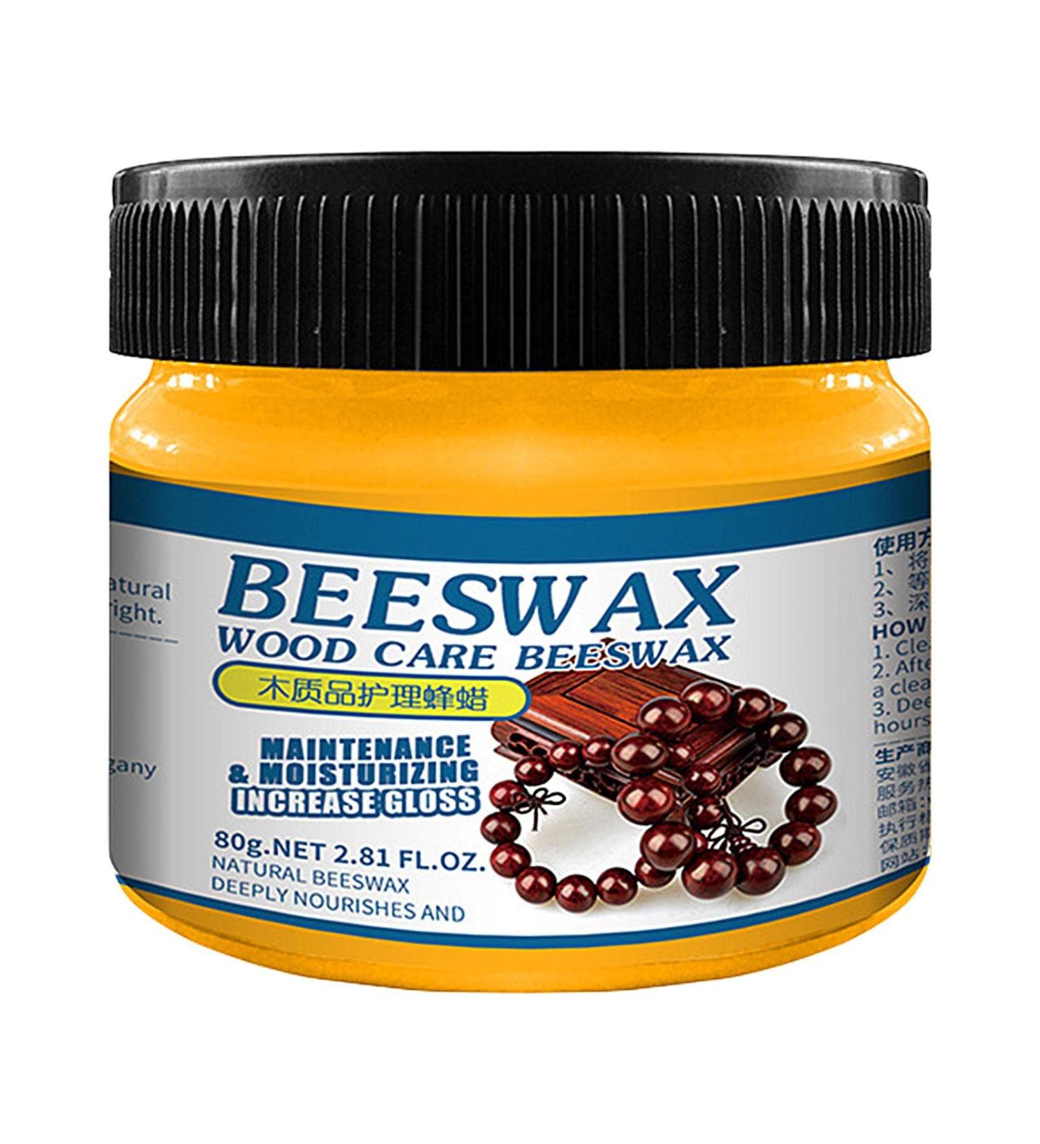 Wood Seasoning Beeswax - Wood Furniture Polish and Restorer | Natural Wood Wax Traditional Beeswax Polish for Furniture Floor Tables Chairs Cabinets Proidl - Buy Online on GoSupps.com