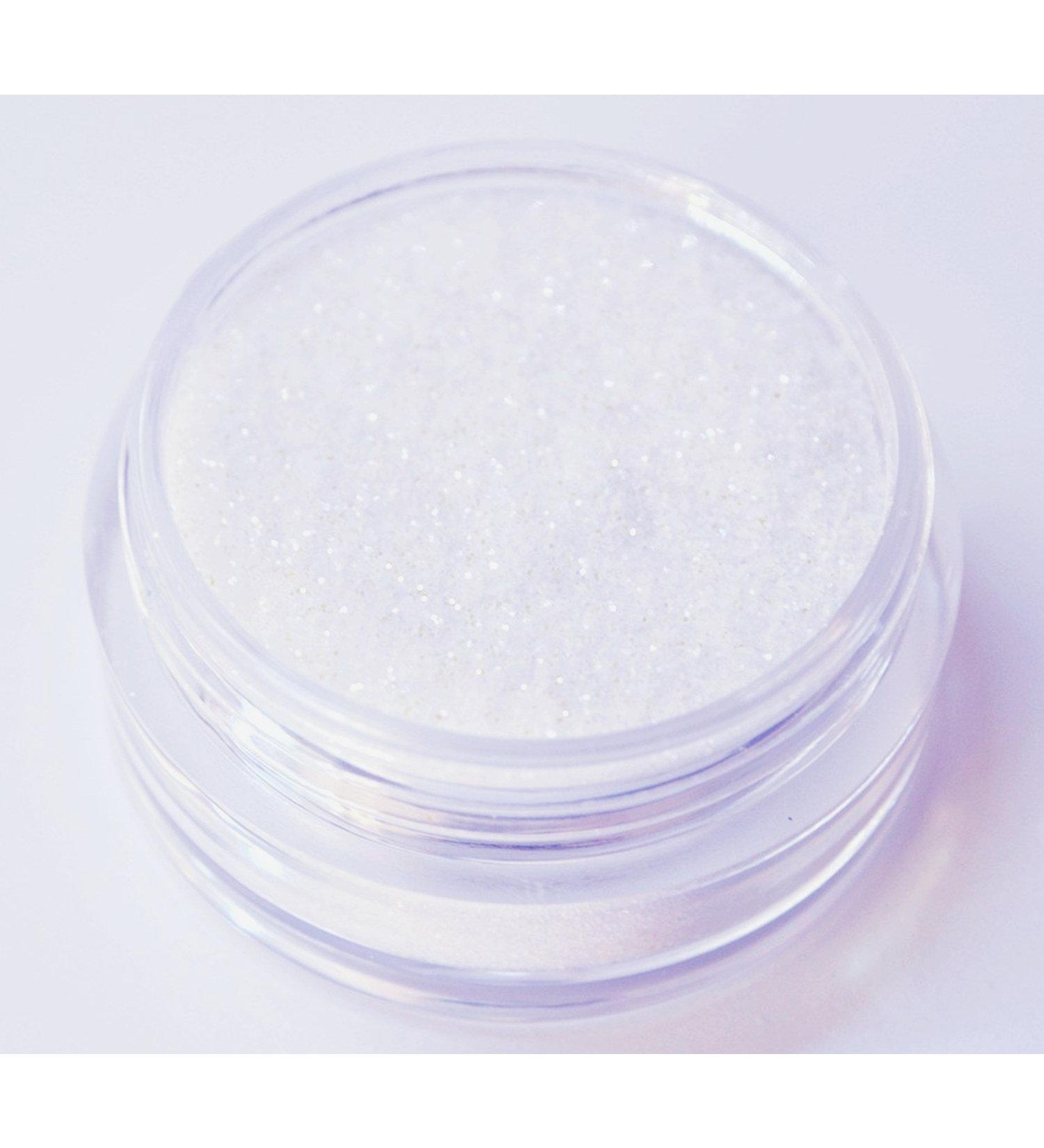 KM-Nails Glitter white iridescent 2.5g very fine