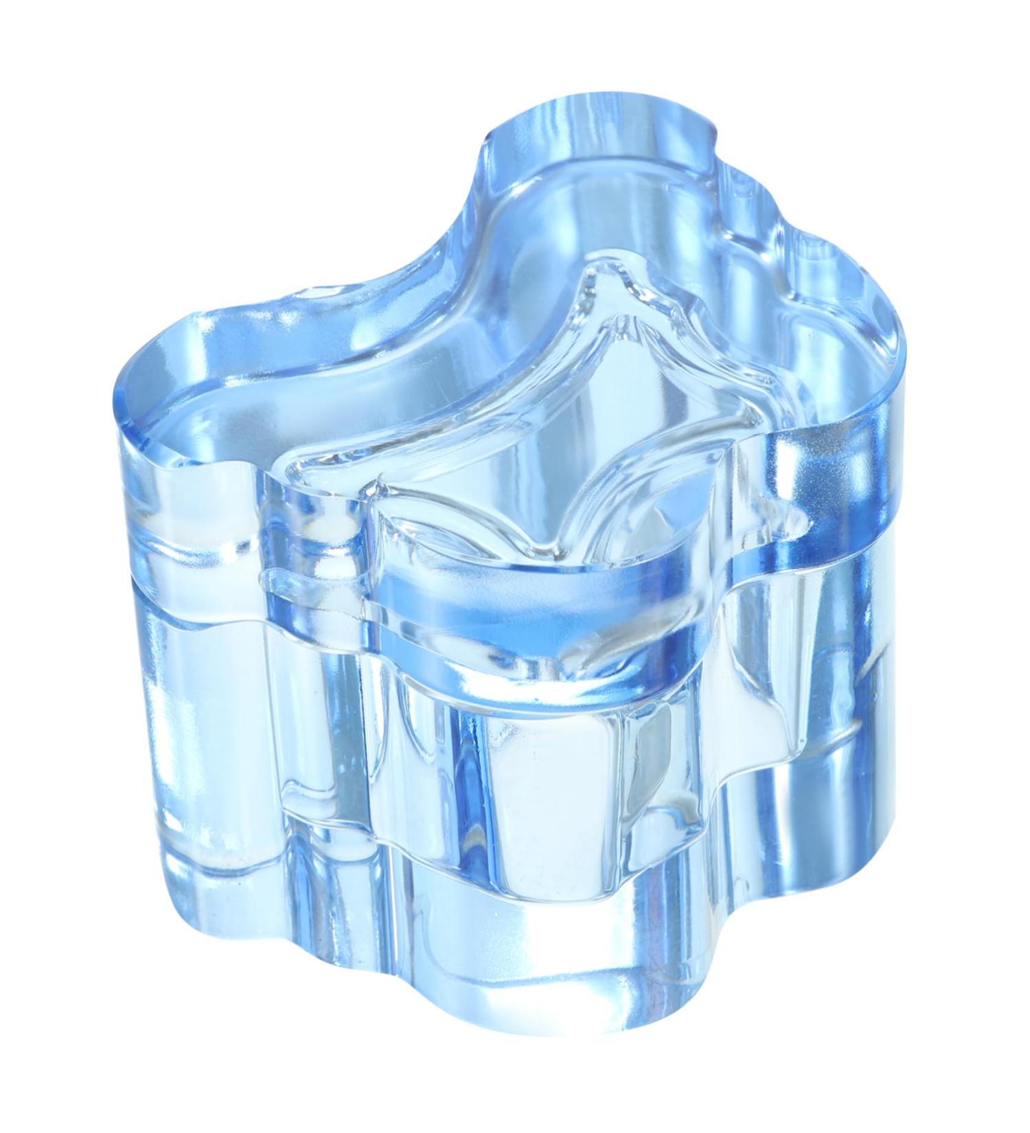 minkissy Glass Acrylic Nail Supplies Nail Dish for Acrylic Nails Nail Art Dish Cup Multi-function Manicure Cup Nail Dish Bowl with Lids Acrylic Nail Tools Nail Art Cup Major Accessories 7x5.6cm Blue - Buy Online on GoSupps.com