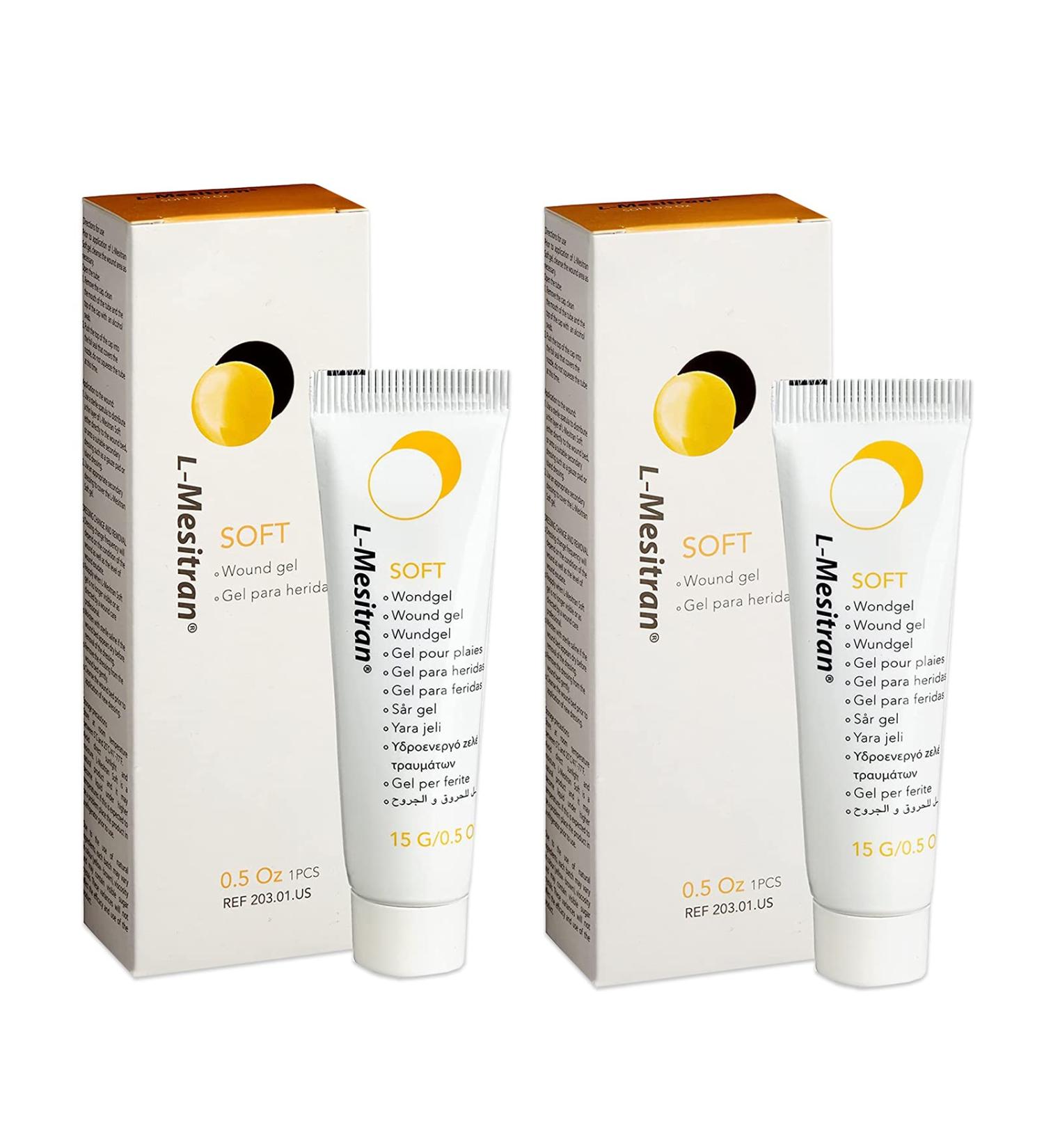Medical Grade Honey Wound Gel Healing Ointment - Hypoallergenic & Soothing for Scars, Abrasions, Burns - 2 Tubes (0.5oz each) - Buy Online on GoSupps.com