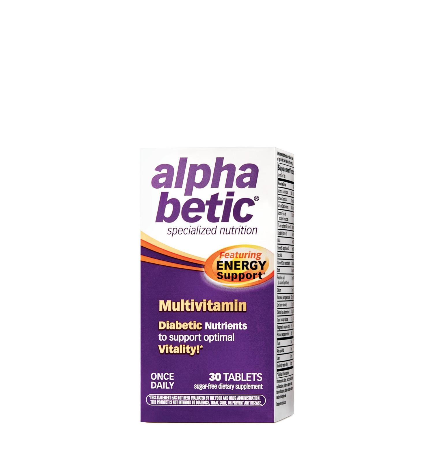 Alpha Betic Multivitamin Plus Extended Energy 30 Tablets - 30 Servings | Pack of 1 - Buy Online on GoSupps.com