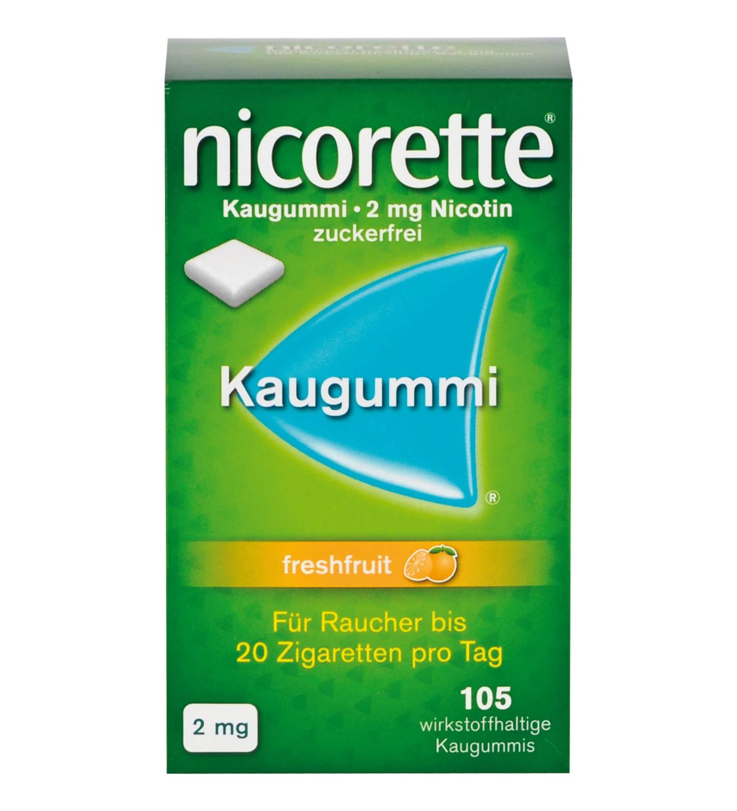Buy NICORETTE 2 mg Fresh Fruit Chewing Gum - 105 pcs | Effective Nicotine Replacement Therapy | Worldwide Shipping - Buy Online on GoSupps.com