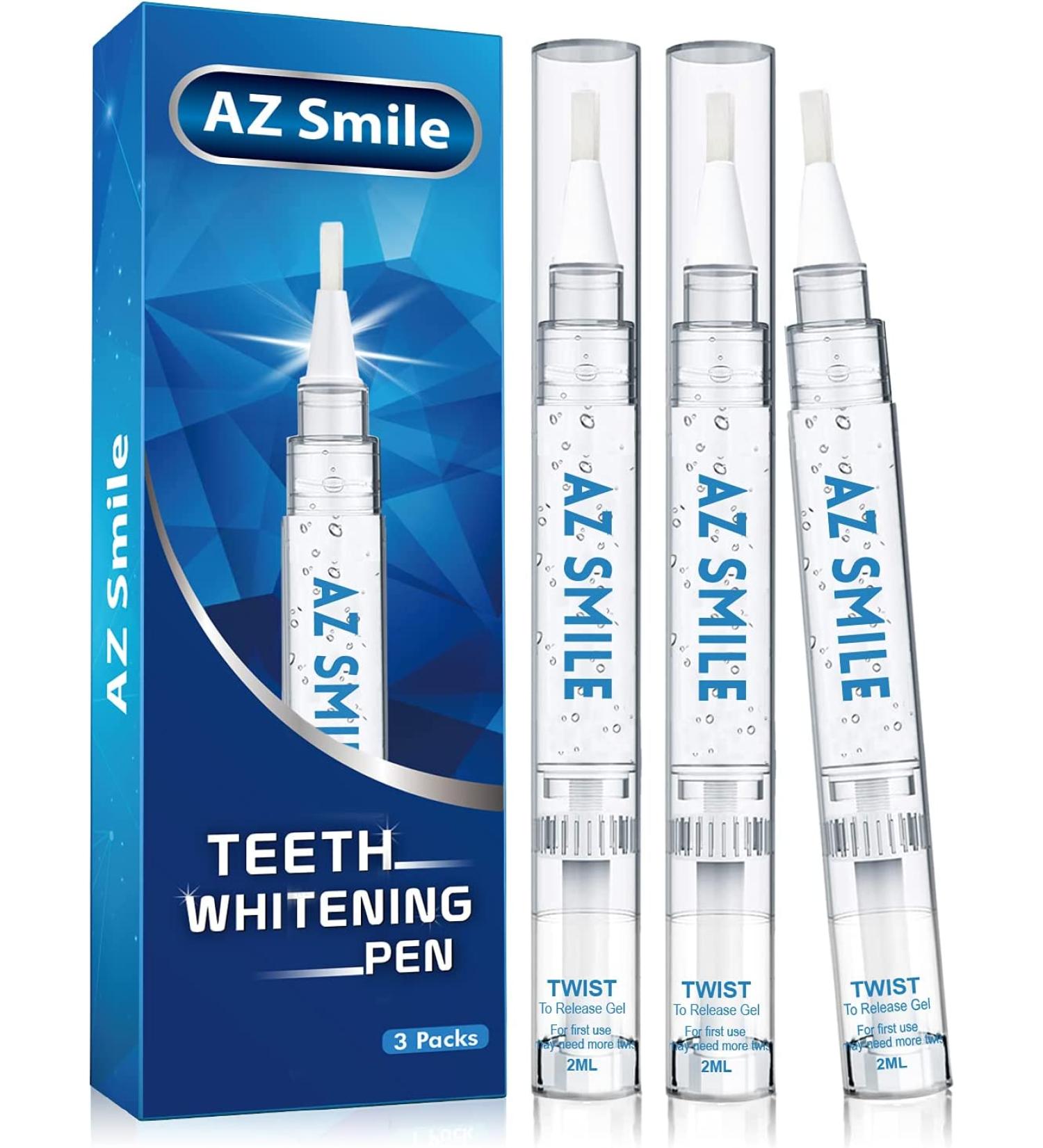 AZ Smile Teeth Whitening Pen - Set of 3 Pens for Brighter Smiles - Buy Online on GoSupps.com