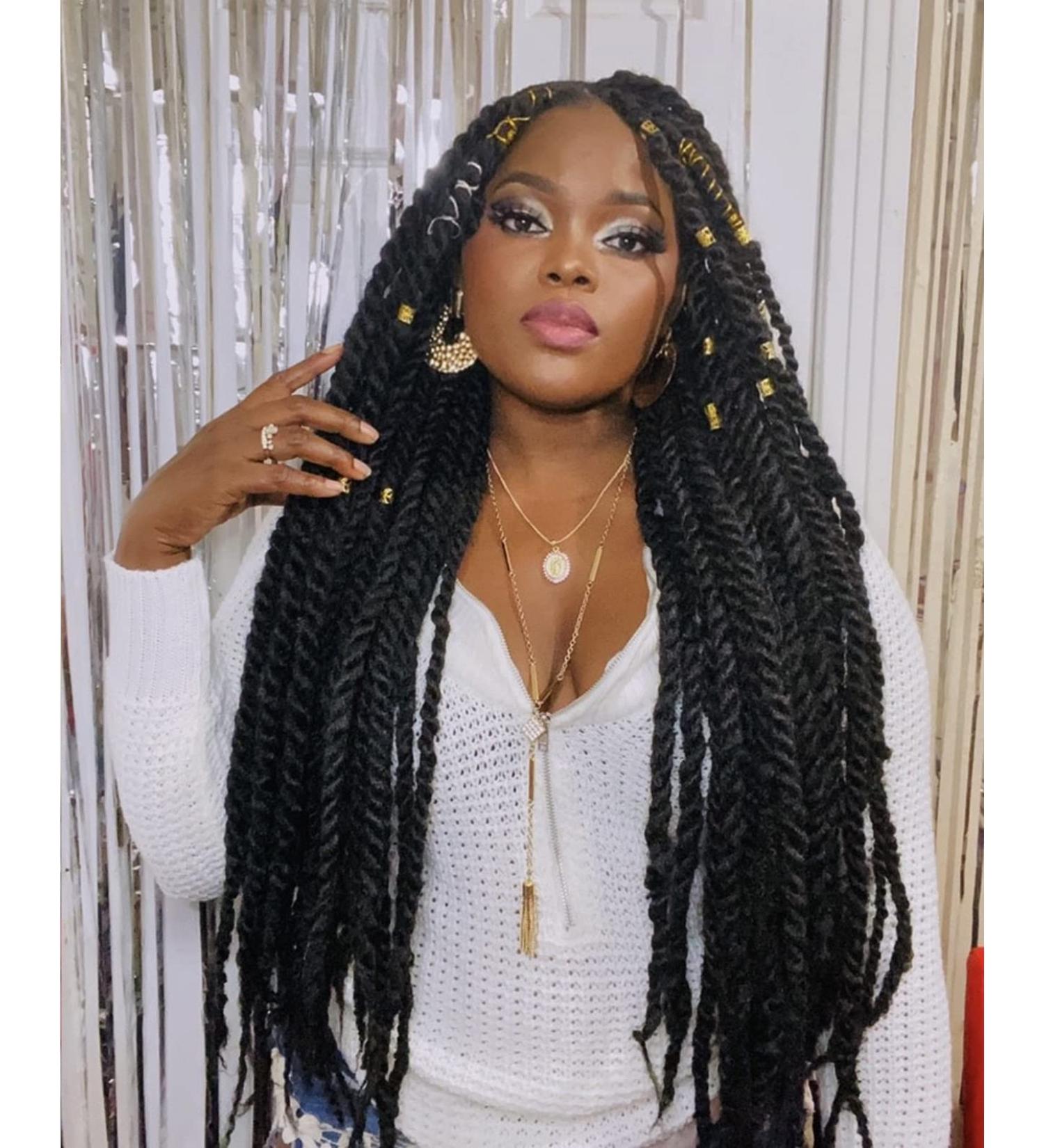 ToyoTress Marley Twist Braiding Hair 18 Inch - 6 Packs Black Synthetic Extensions for Faux Locs & Crochet Braids (1B-6P) - Buy Online on GoSupps.com