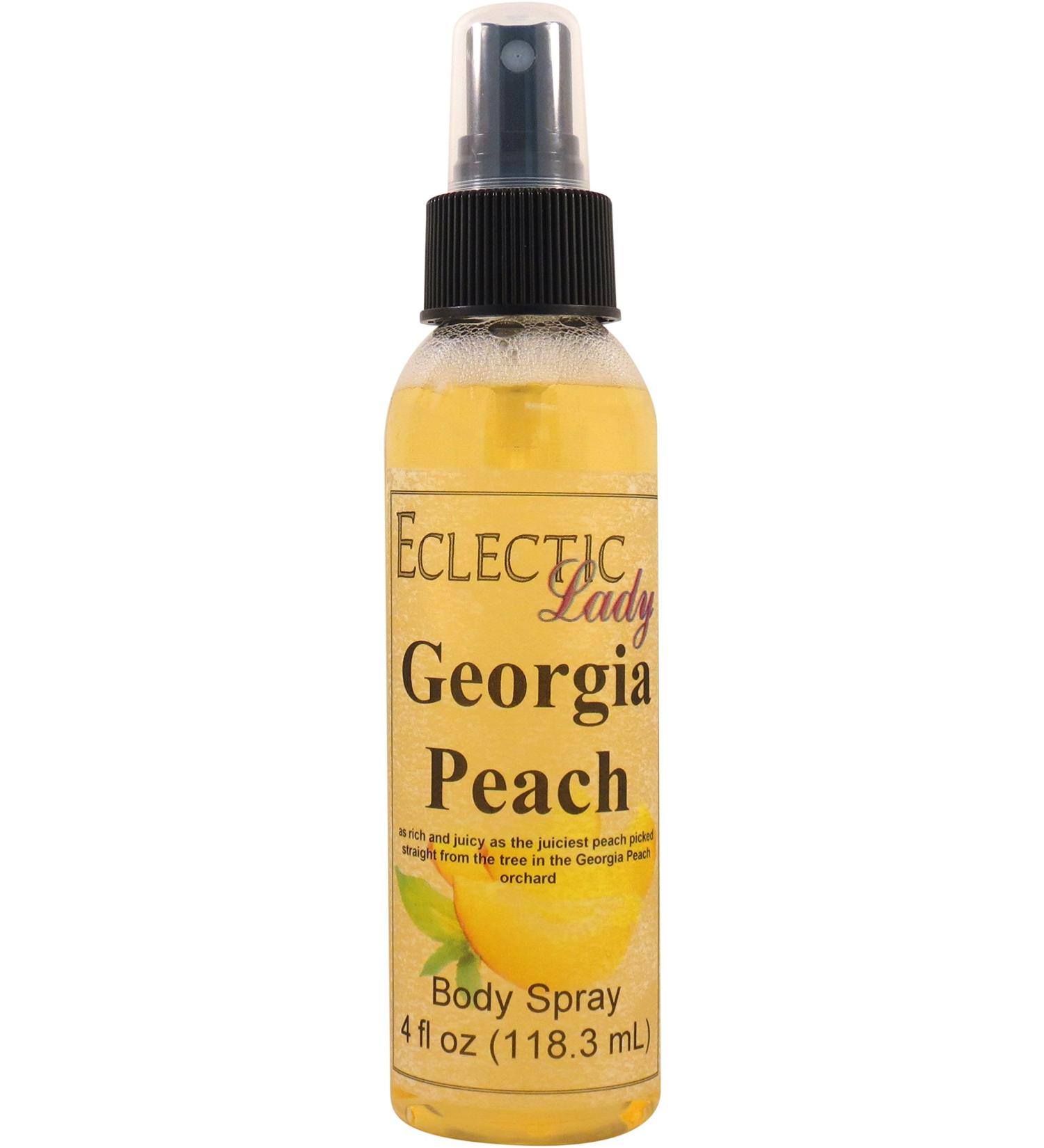 Georgia Peach Body Spray 4 ounces Body Mist for Women with Clean Light & Gentle Fragrance Long Lasting Perfume with Comforting Scent for Men & Women Cologne with Soft Subtle Aroma For Daily Use 4 Fluid Ounces - Buy Online on GoSupps.com