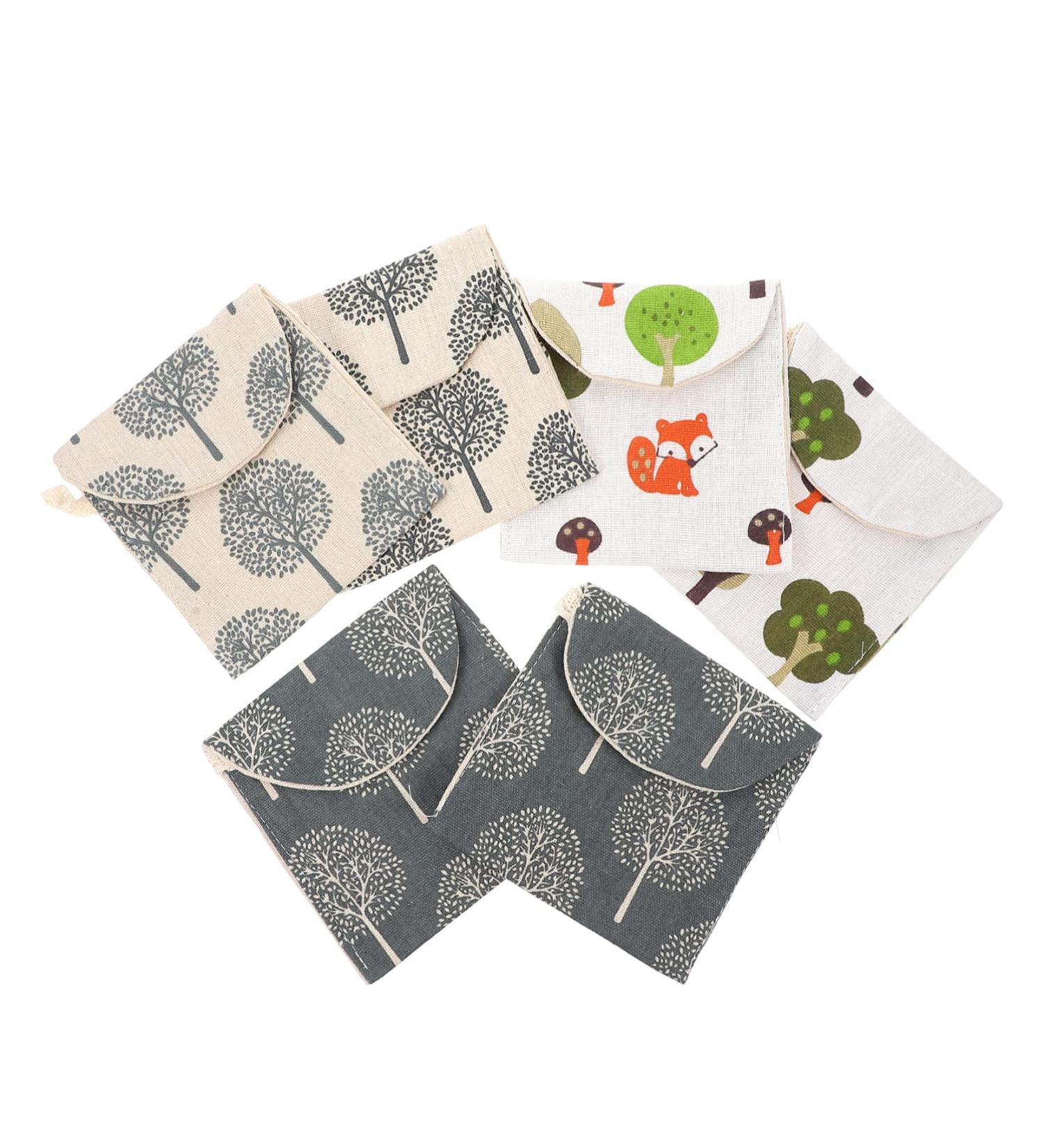 Shop Cabilock 6-Piece Portable Menstruation Travel Pads Set - Stylish Storage Bags for Outdoor & Travel (13x13cm) - Buy Online on GoSupps.com