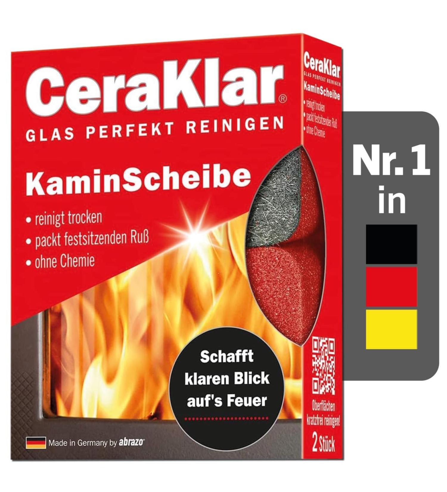 Abrazo Cera - Clear Fireplace Disc | Scratch-Free Cleaner | 2 Disc Set for Safe Chemical-Free Fireplace Care - Buy Online on GoSupps.com