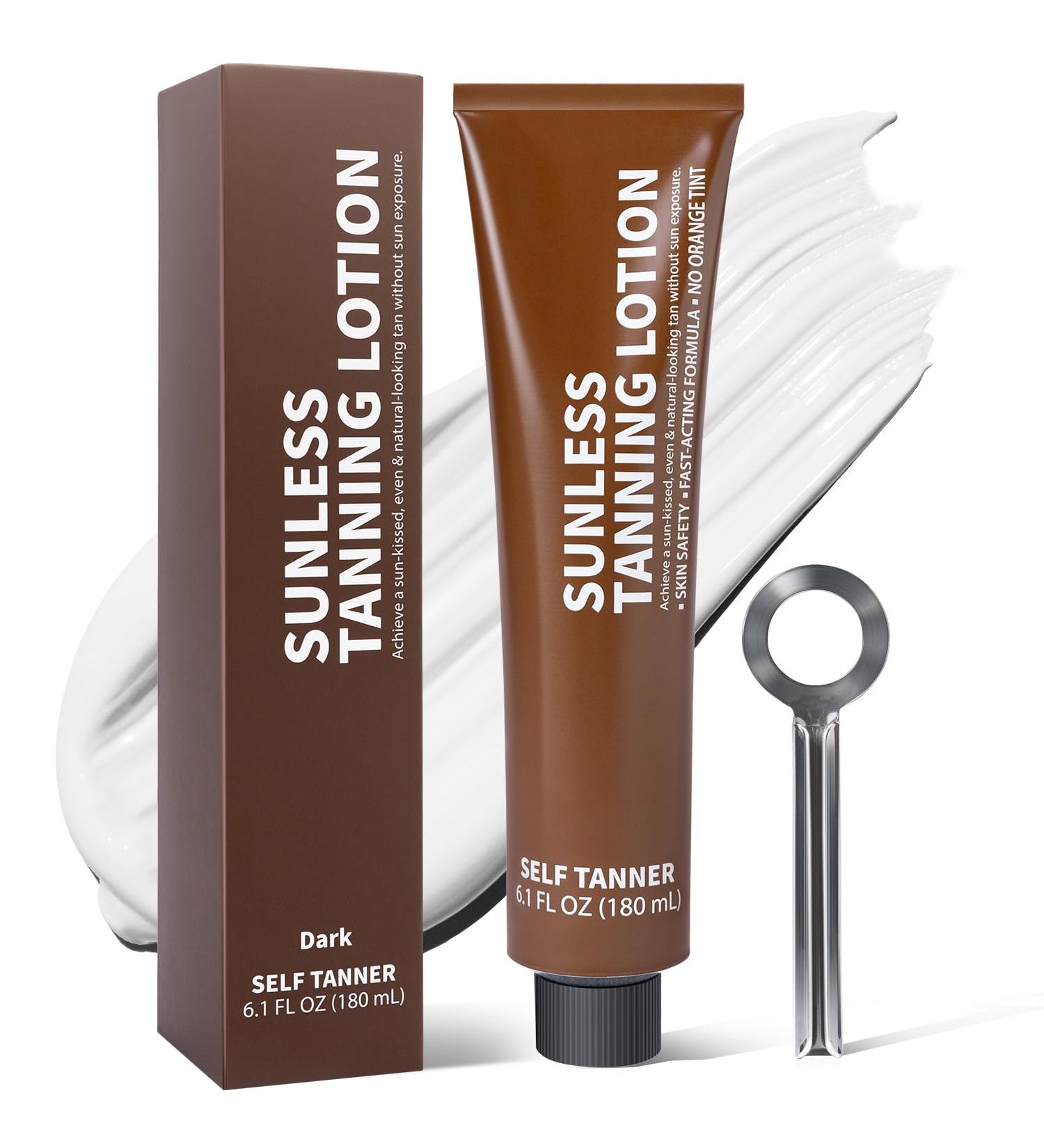 Spa Luxetique Tanning Lotion - Cruelty-Free Hydrated Streak-Free Sunless Tanner for Body - Dark 6.1 FL OZ | Best Self Tanner for a Natural Glow - Buy Online on GoSupps.com