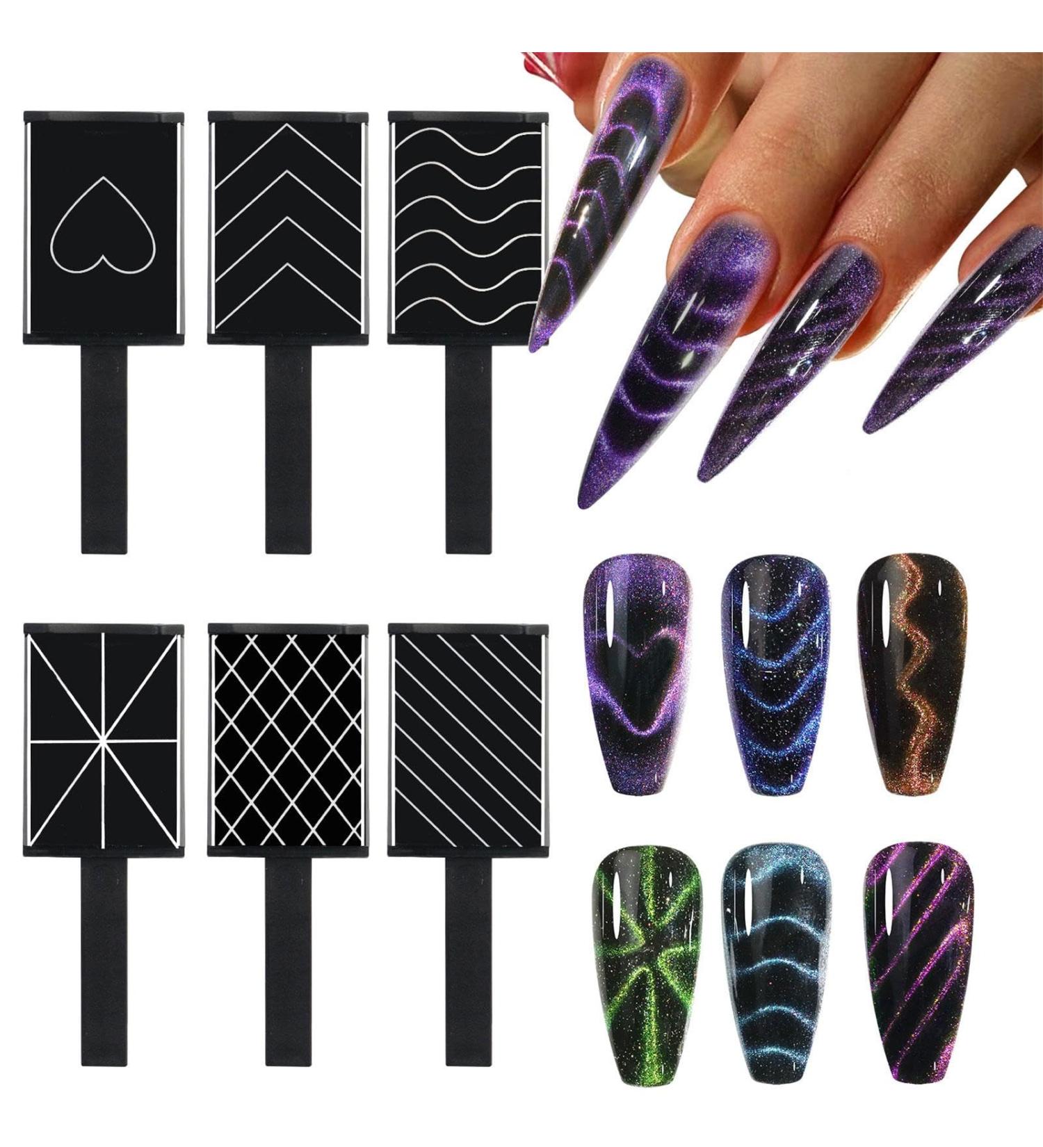 TROONZ Manicure Tool - Manicure Stick Wand Set - Portable Cat Eye Gel Nail Polish Magnet Wand for Beginners Girls Women Manicurists - Buy Online on GoSupps.com
