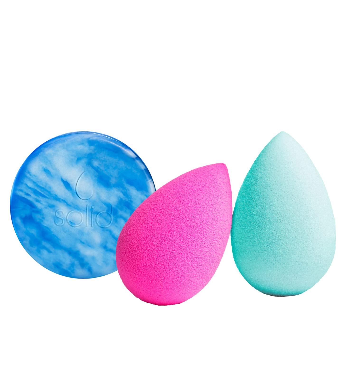 Beautyblender Good Vibrations Set | 2 Vegan Makeup Sponges & Cleanser - Perfect for Flawless Blending Cruelty-Free & International Shipping - Buy Online on GoSupps.com