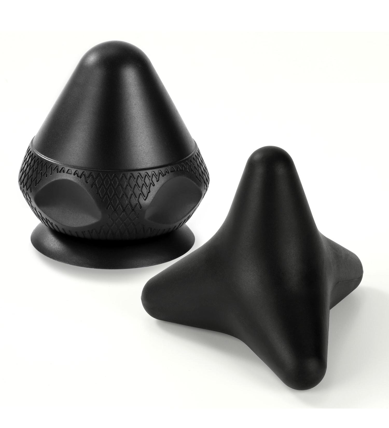 Trigger Point Presser Massager with Suction Cup - 2 Pack Black Massage Balls for Back Shoulder Hands & Legs | Self-Massage Tool - Buy Online on GoSupps.com