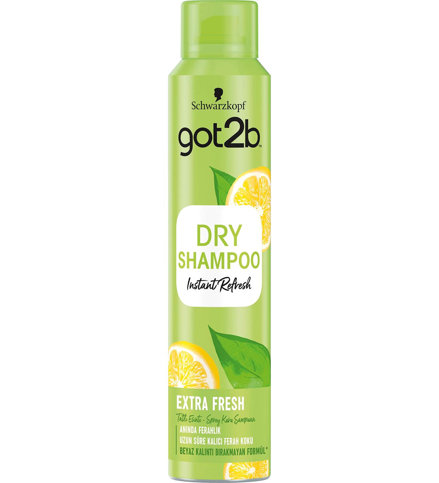 Schwarzkopf Got2b Dry Wash Shampoo Extra Fresh Pack of 3 x 200 ml
