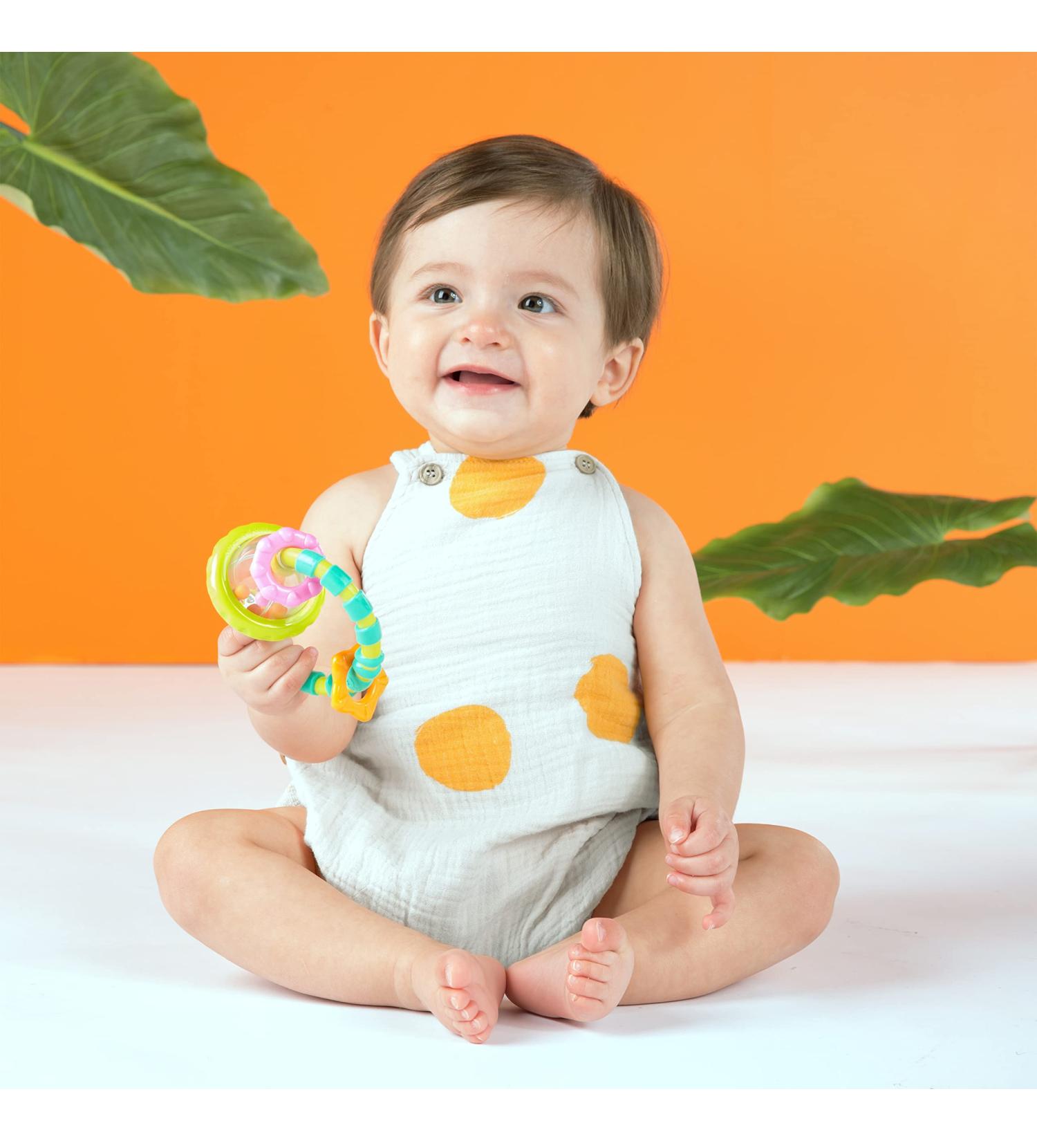 Bright Starts Baby Rattle & Teether Toy | BPA-Free | Ages 3 Months - Buy Online on GoSupps.com