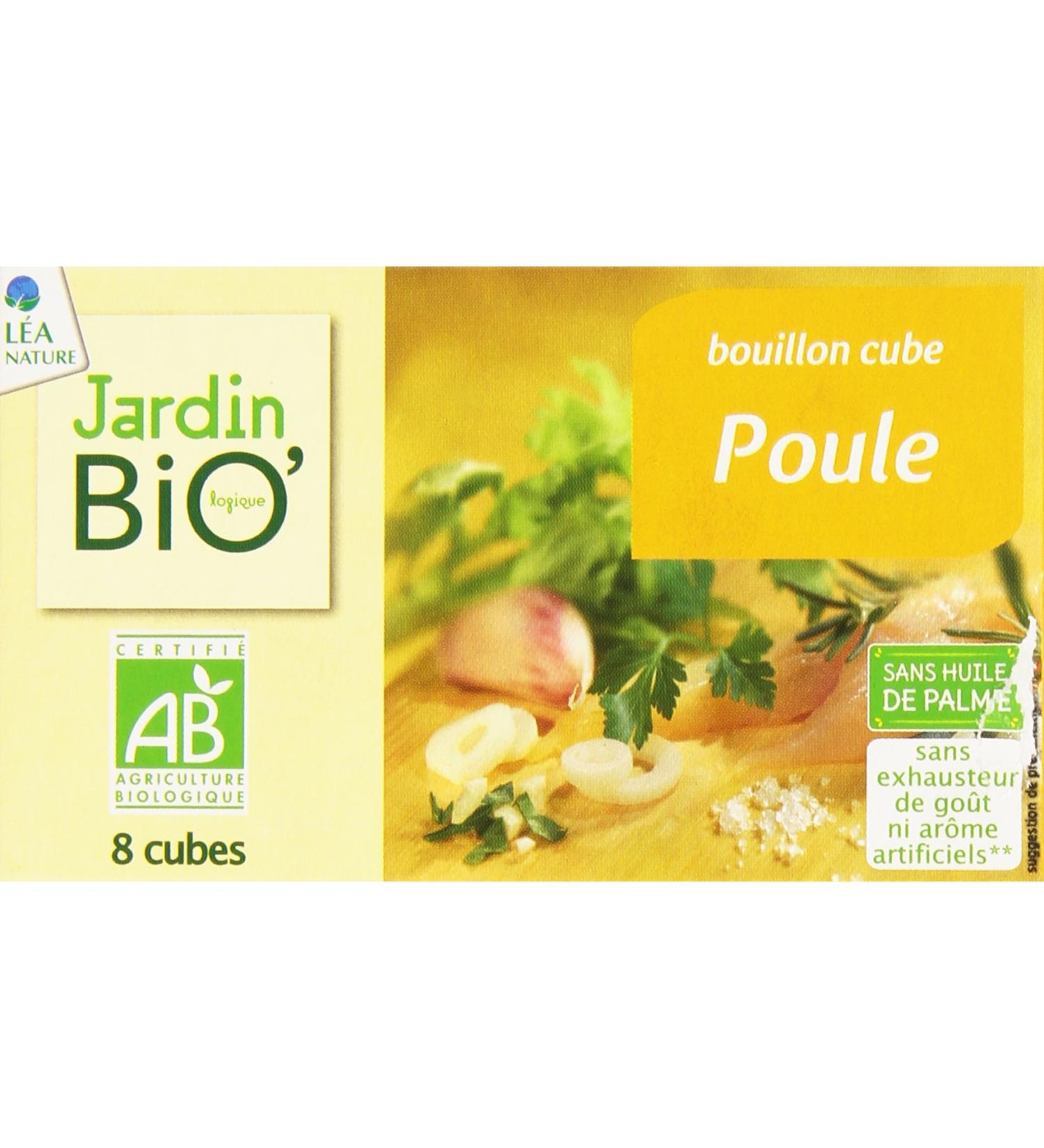 Jardin BiO tic - Chicken bouillon cube - organic - Salty - AB certified - 80g box - Buy Online on GoSupps.com