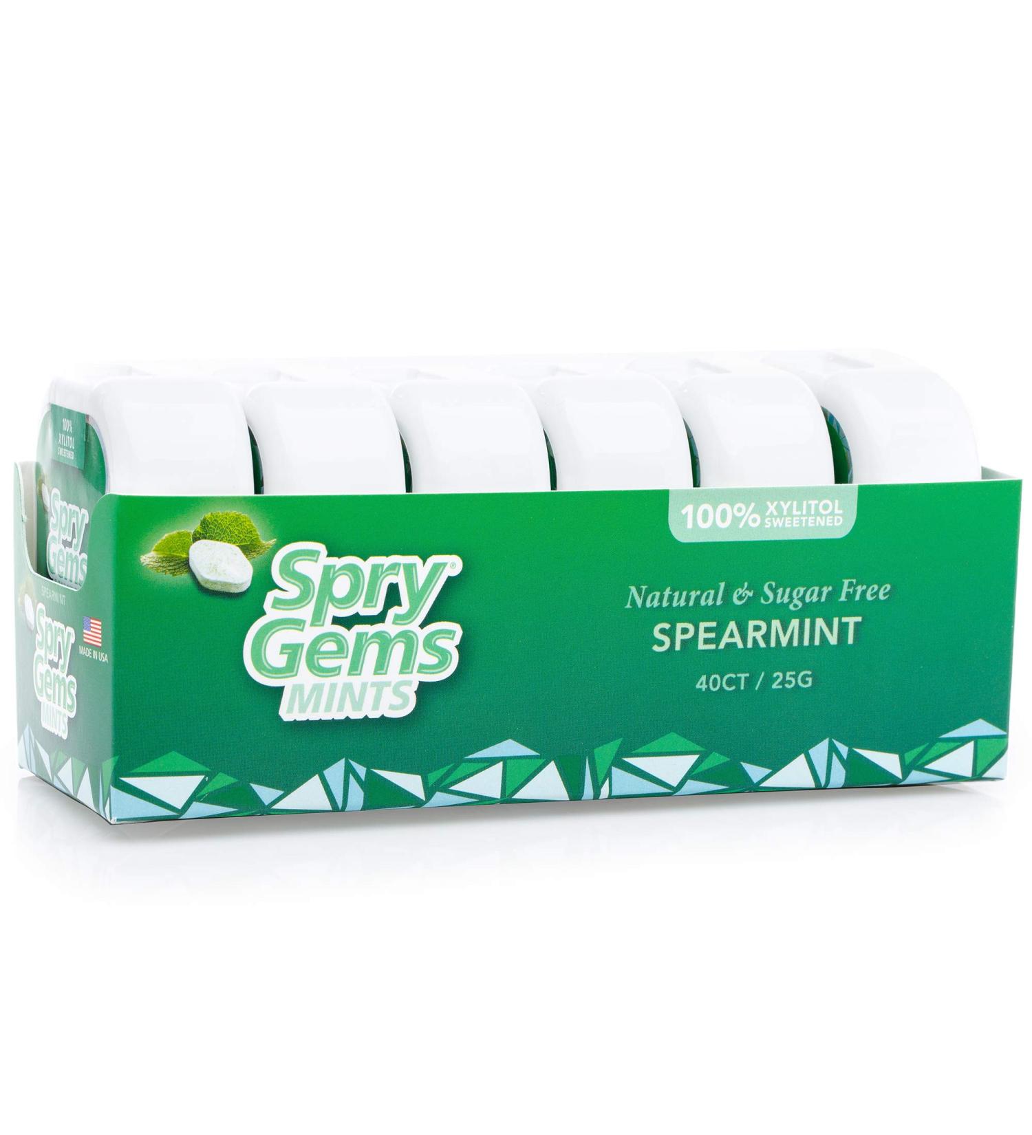 Xlear Spry Spearmint Gems Mints - 40 Count | Sugar-Free Freshness - Buy Online on GoSupps.com