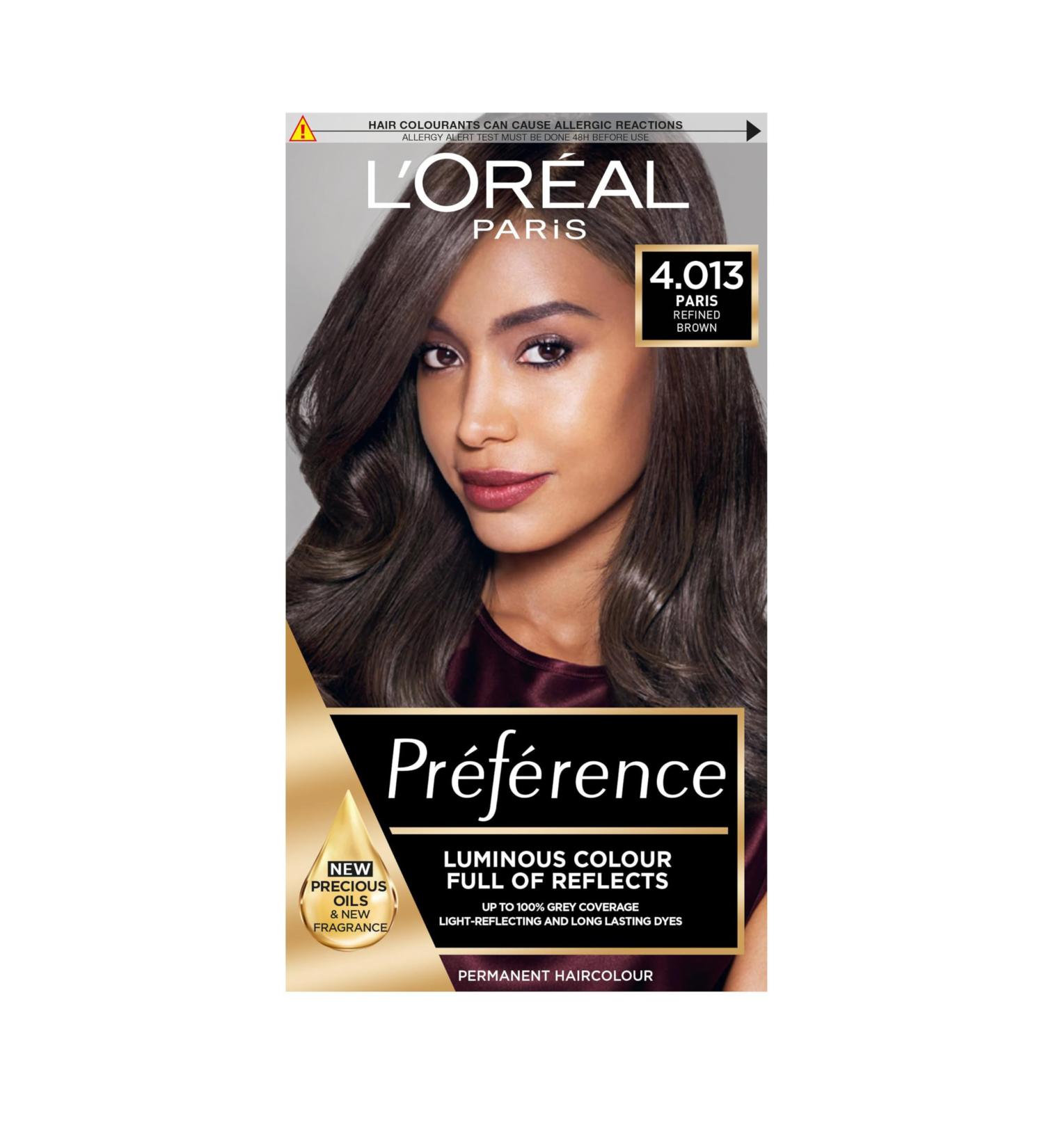 L'Oreal Paris Preference Long Lasting Permanent Hair Colour 4.013 Paris - Vibrant and Luminous - Buy Online on GoSupps.com