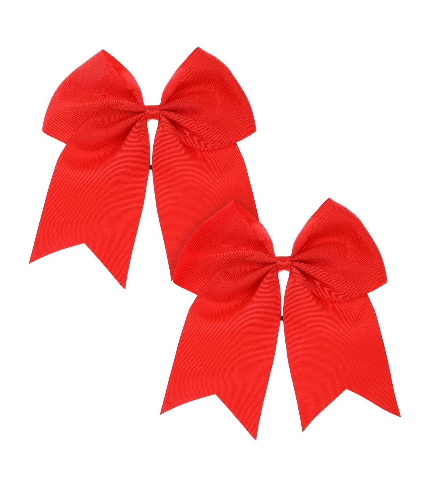 Shop 2 Pieces Large Red Loop Hair Ties - Perfect Cheerleader Hair Accessories for Women & Girls - Ideal for Christmas Parties - Buy Online on GoSupps.com