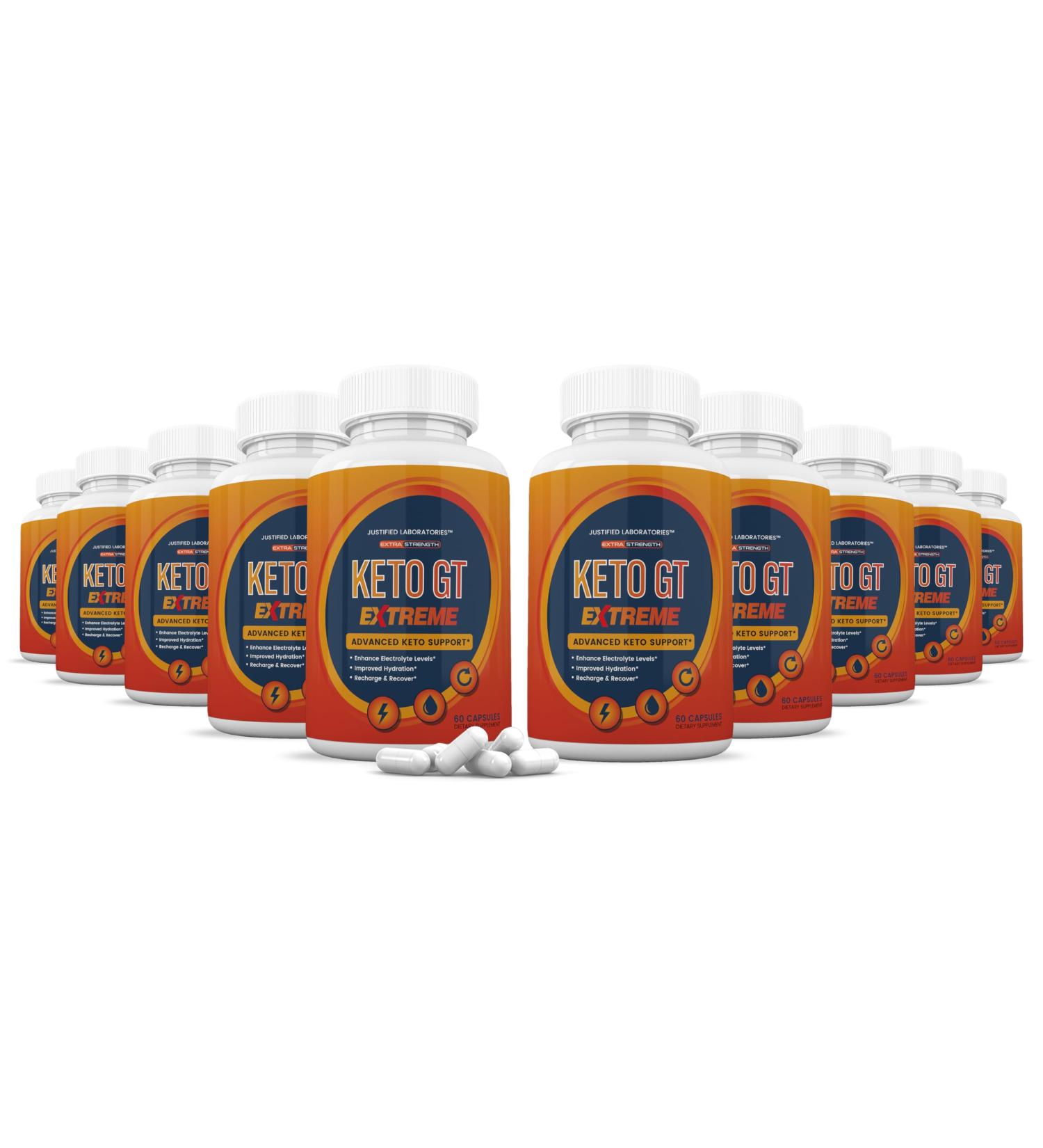 (10 Pack) Keto GT Extreme Keto Pills 1675MG New & Improved Formula Contains Apple Cider Vinegar Extra Virgin Olive Oil Powder Green Tea Leaf 600 Capsules - Buy Online on GoSupps.com