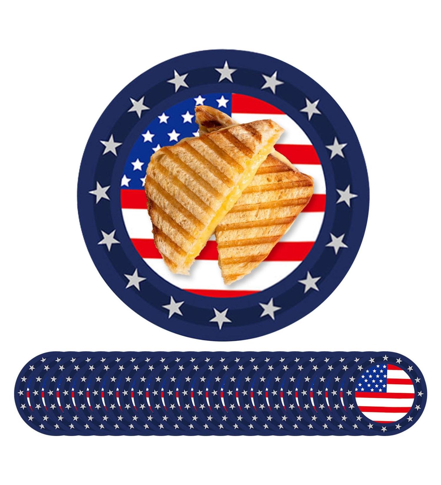Shakven Flag Paper Plates Memorial Day Pride Paper Plates | Independence Day & Tableware Decorations Red White Blue Paper Plates 24 9-inch Plates - Buy Online on GoSupps.com