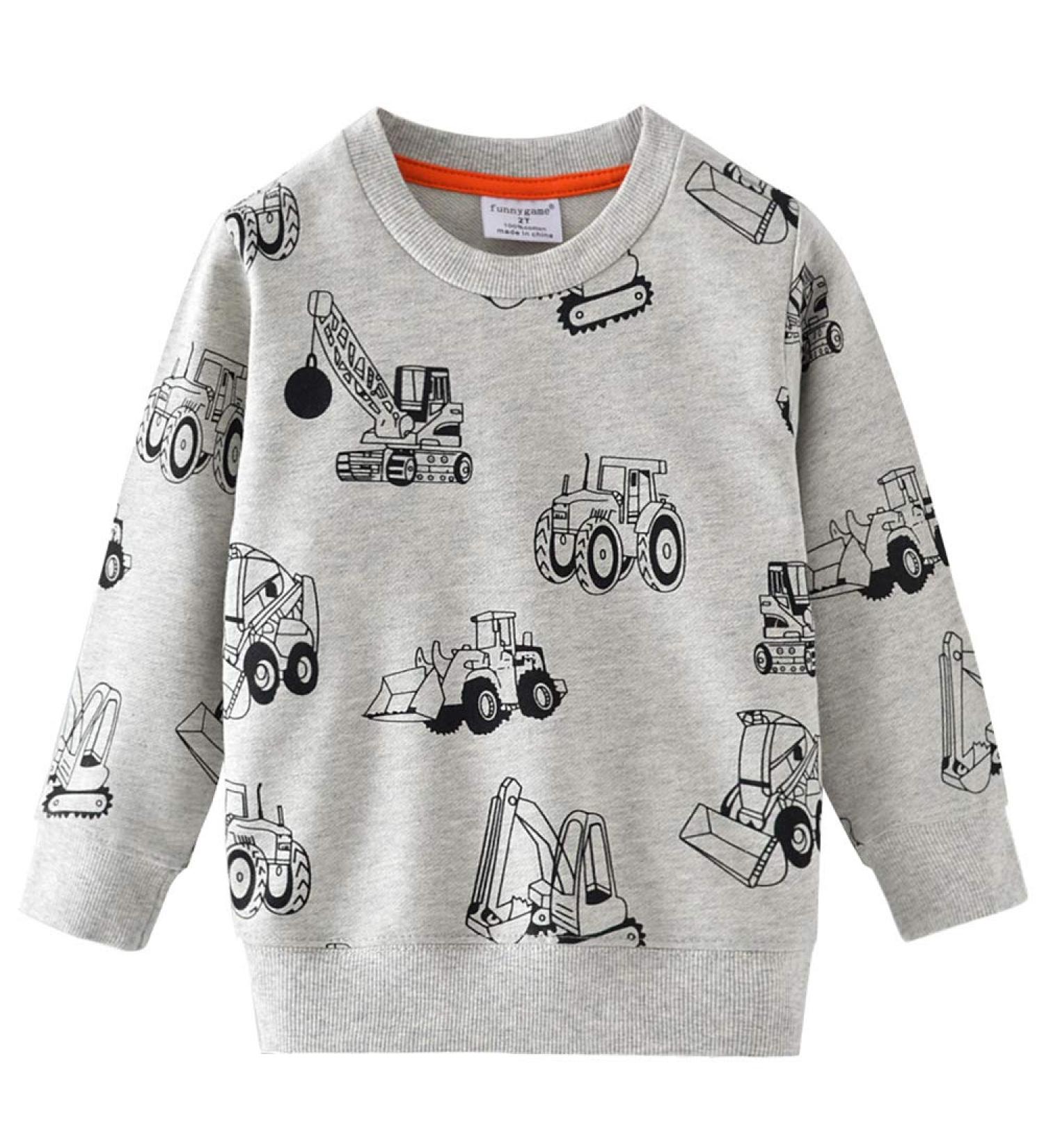 Shop Little Hand Baby Boys Sweatshirt - Warm Pullover Streetwear for Kids 1-7 Years - Bulldozer Design - Buy Online on GoSupps.com