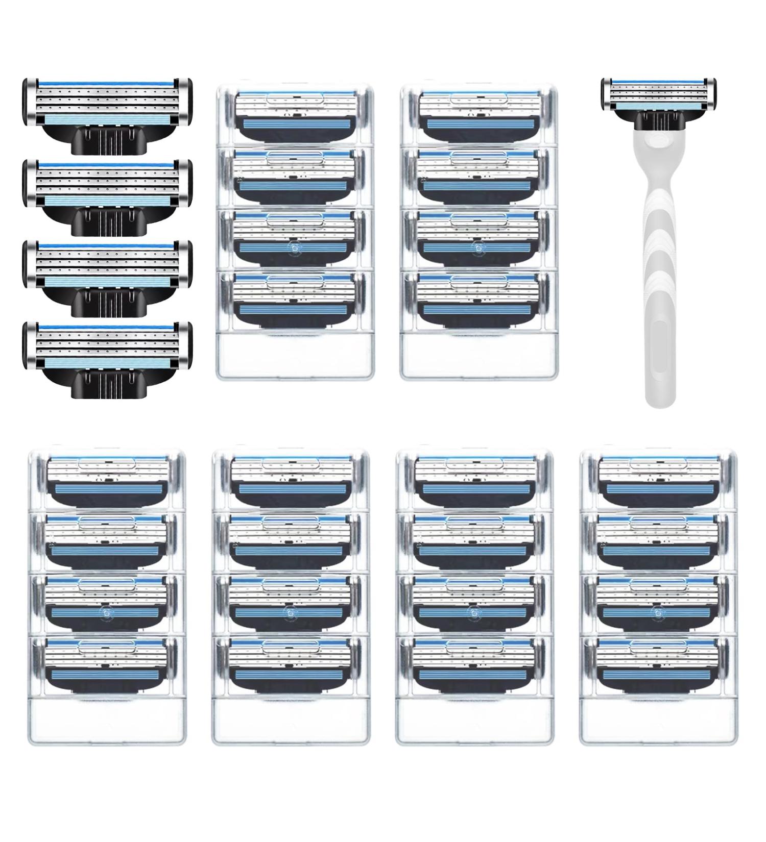 28 PCs Mach3 Razor Blades - Precision Manual Razors for Clean Beard & Leg Hair - Buy Online on GoSupps.com