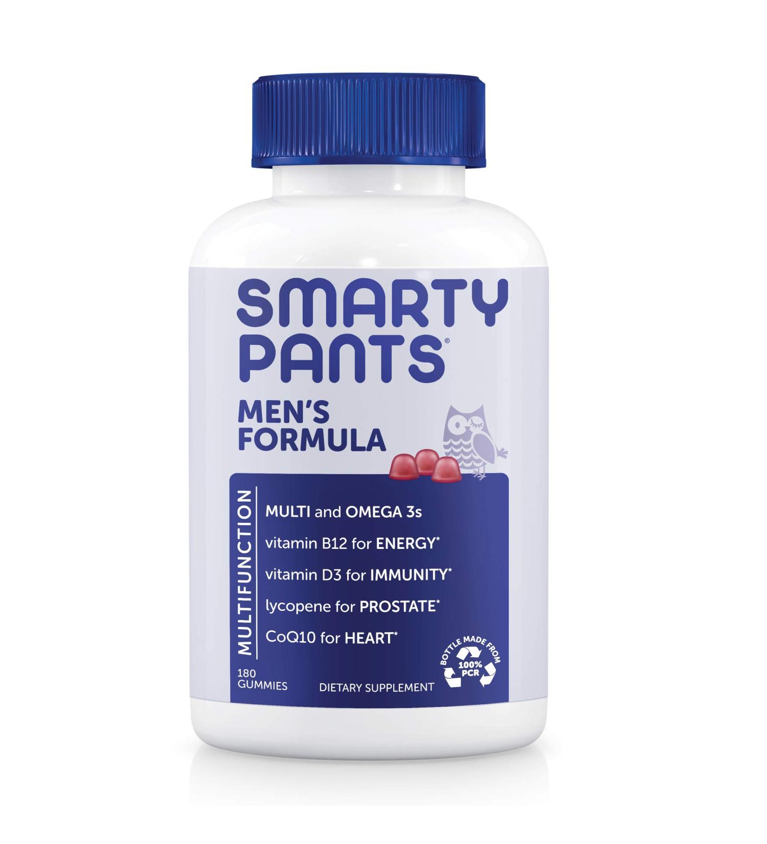 SmartyPants Men's Daily Multivitamin Gummies - Immune Support, Energy & Heart Health - 180 Fruit Flavored Gummies - Buy Online on GoSupps.com