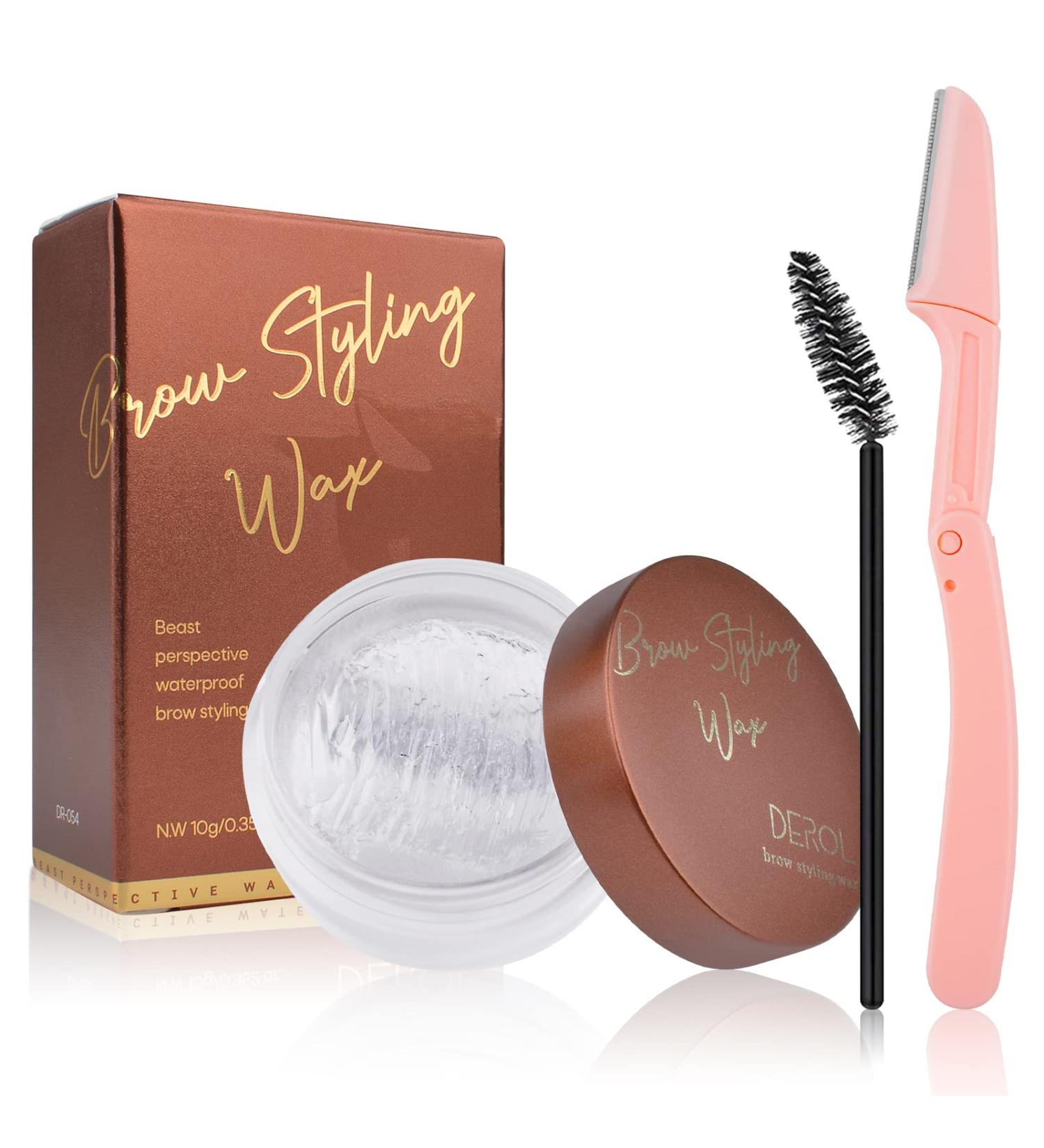 UIIOPJIOM Eyebrow Soap Wax Kit - Clear Gel, Brush, Razor - Waterproof Long Lasting 3D Brow Styling Set - Buy Online on GoSupps.com