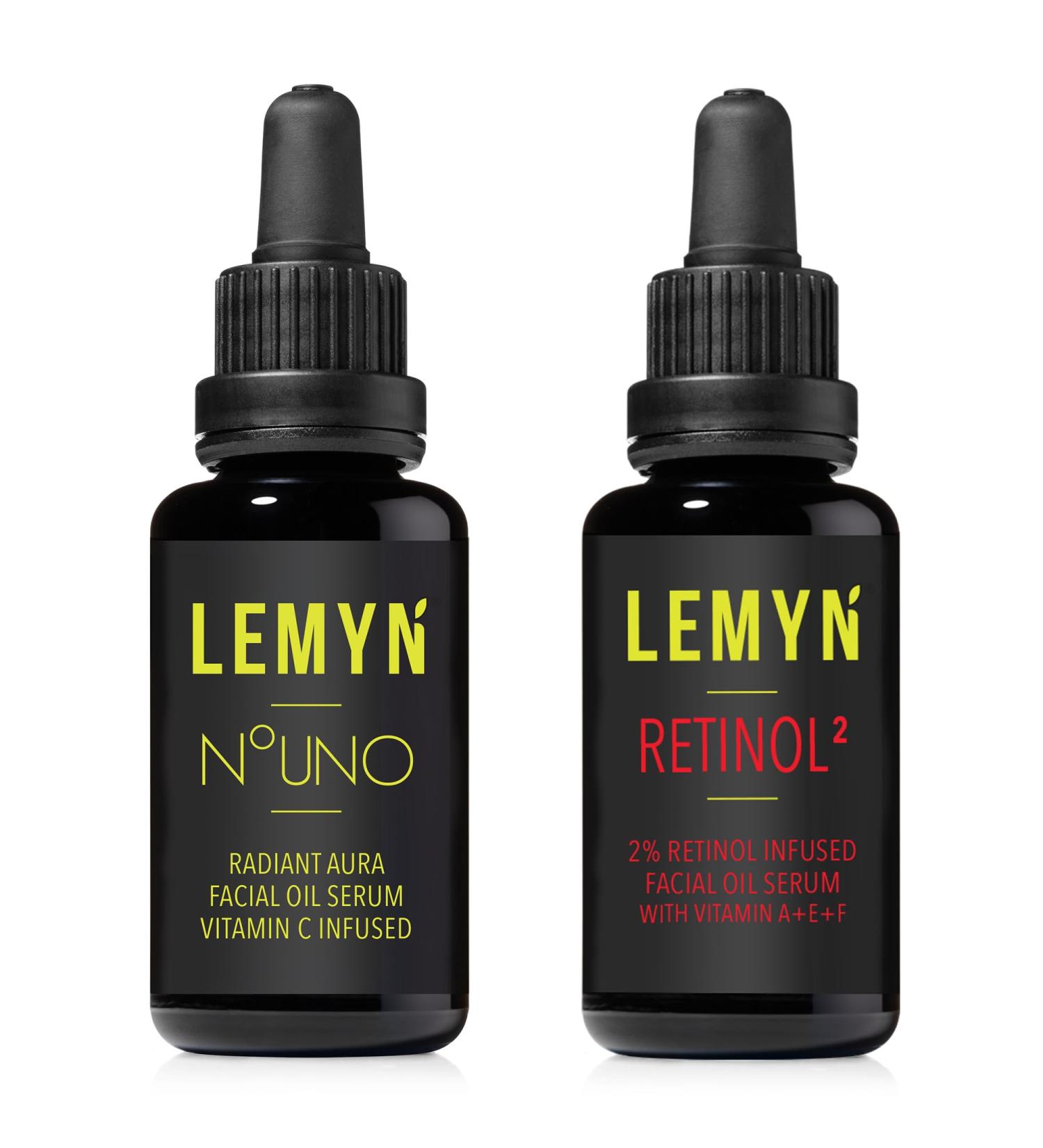 Lemyn Organics Anti-Aging & Collagen Boosting Face Oil Bundle 2 x 15ml - Freshly Handcrafted in the USA - Buy Online on GoSupps.com