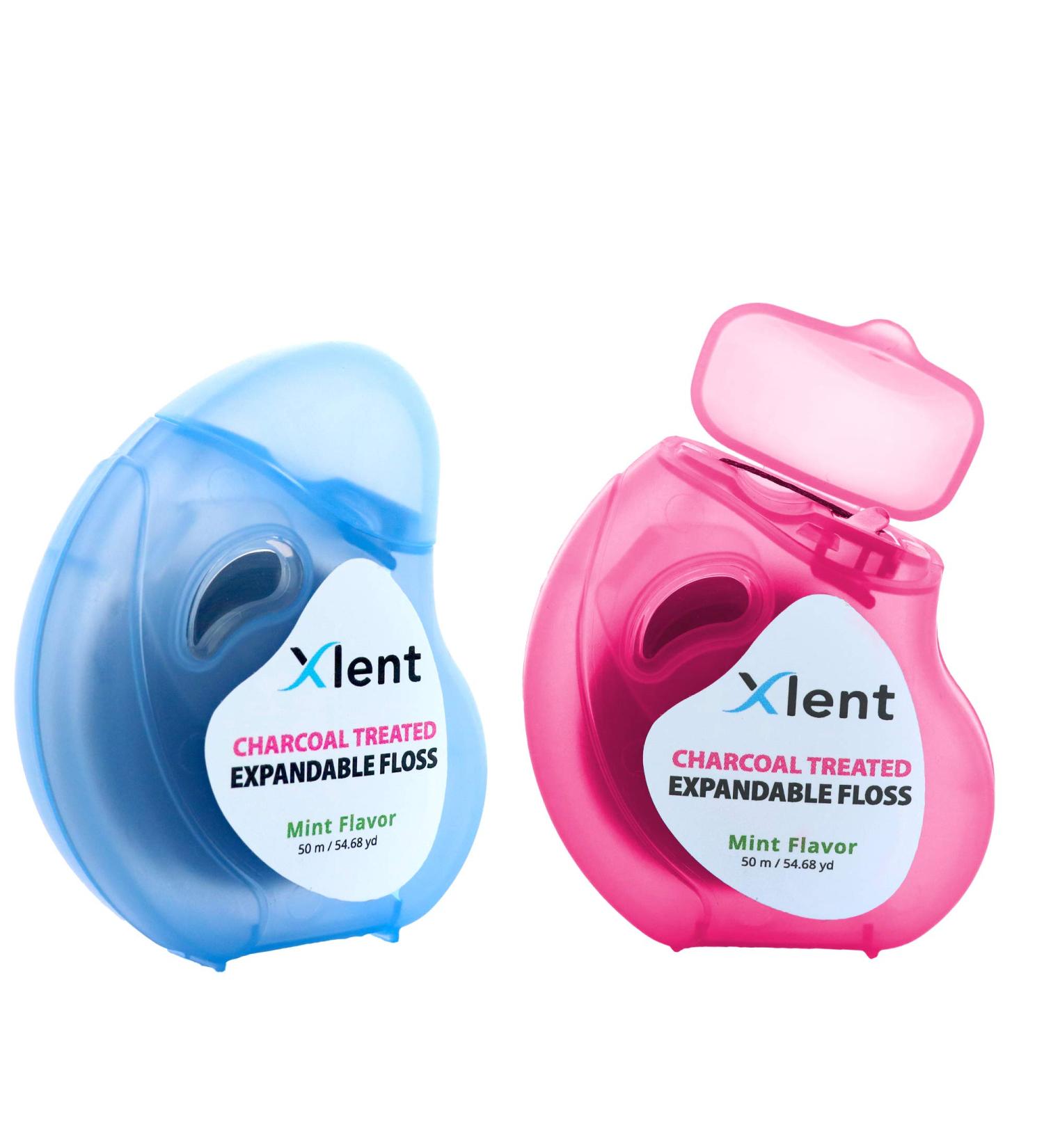 Activated Charcoal Floss with Xylitol and Plant Based Wax | Fresh Mint Flavor | 50 Meters Each (2 Count) - Buy Online on GoSupps.com