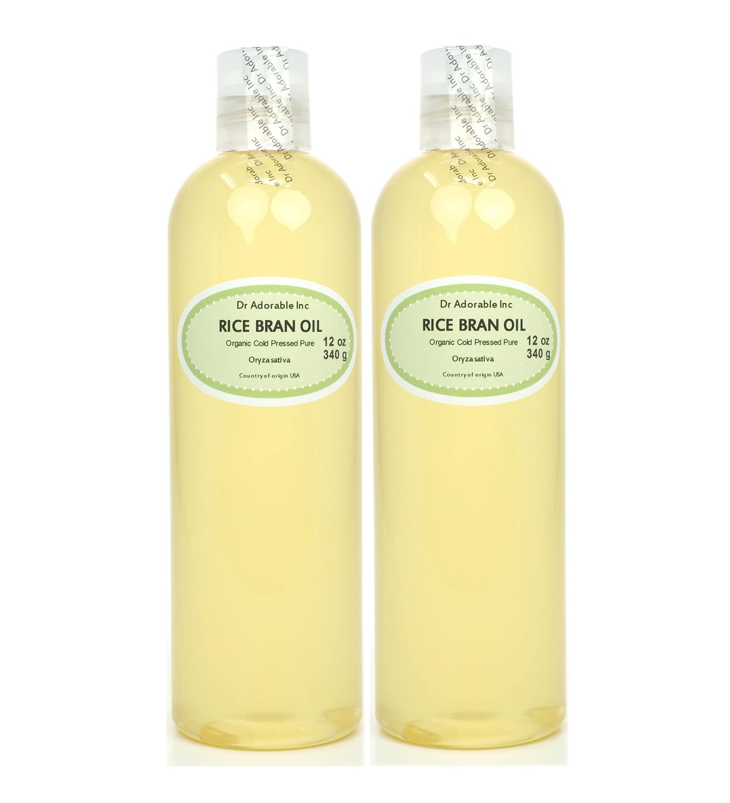 Dr Adorable - 24 oz - Rice Bran Oil - 100% Pure Natural Premium Organic Cold Pressed (2 of 12 oz) - Buy Online on GoSupps.com
