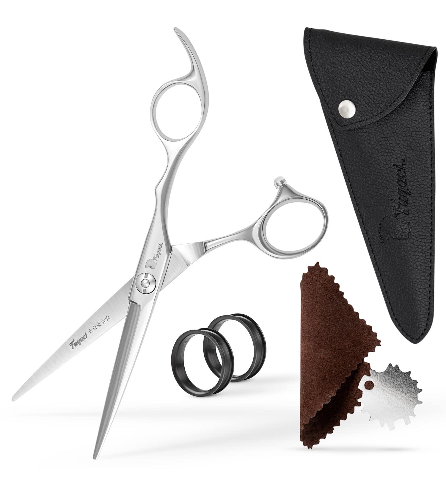 Fagaci Professional Hair Cutting Scissors 7 Inches - 440C Steel Ultra Sharp Hairdressing Shears for Precision Cutting - Buy Online on GoSupps.com