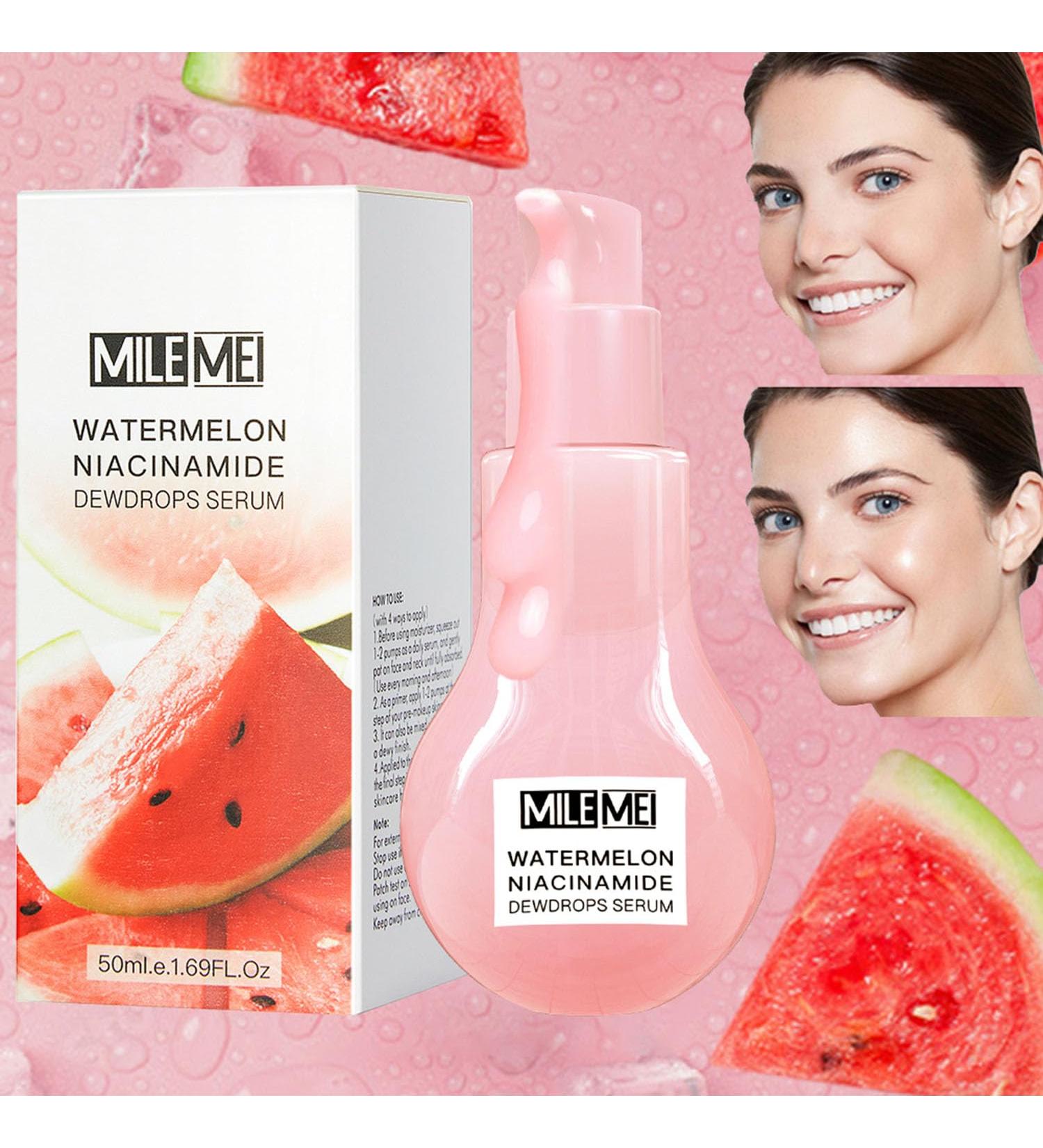 Watermelon Niacinamide Serum Moisturizing Facial Serum Lightweight Facial Serum & Makeup Primer Liquid Highlighter 50ML - Buy Online on GoSupps.com