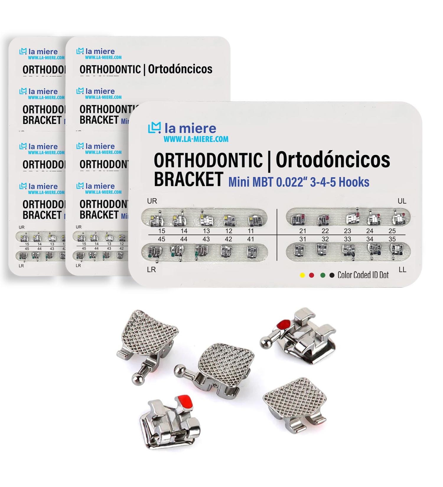 LA MIERE 200PCS Teeth Model Braces Typodont Brackets 0.022 Slots 3-4-5 with Hooks 20pcs/Pack (MBT Mini) 10PK MINI MBT 0.022 - Buy Online on GoSupps.com