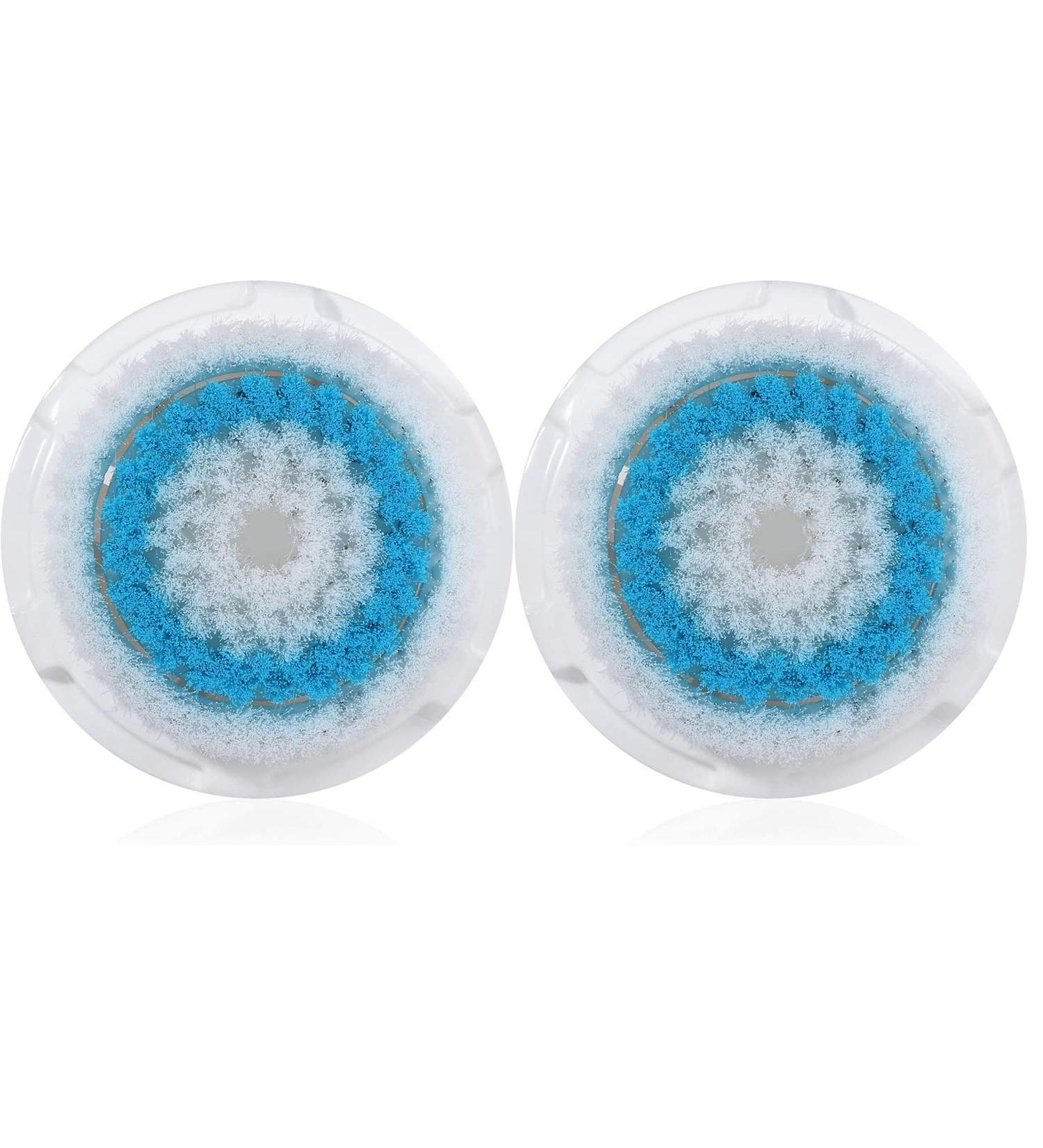 Facial Cleansing Brush Heads - Exfoliator for Acne Prone Skin, Enlarged Pores, and Sensitive Skin (Blue/2 Pack) - Buy Online on GoSupps.com