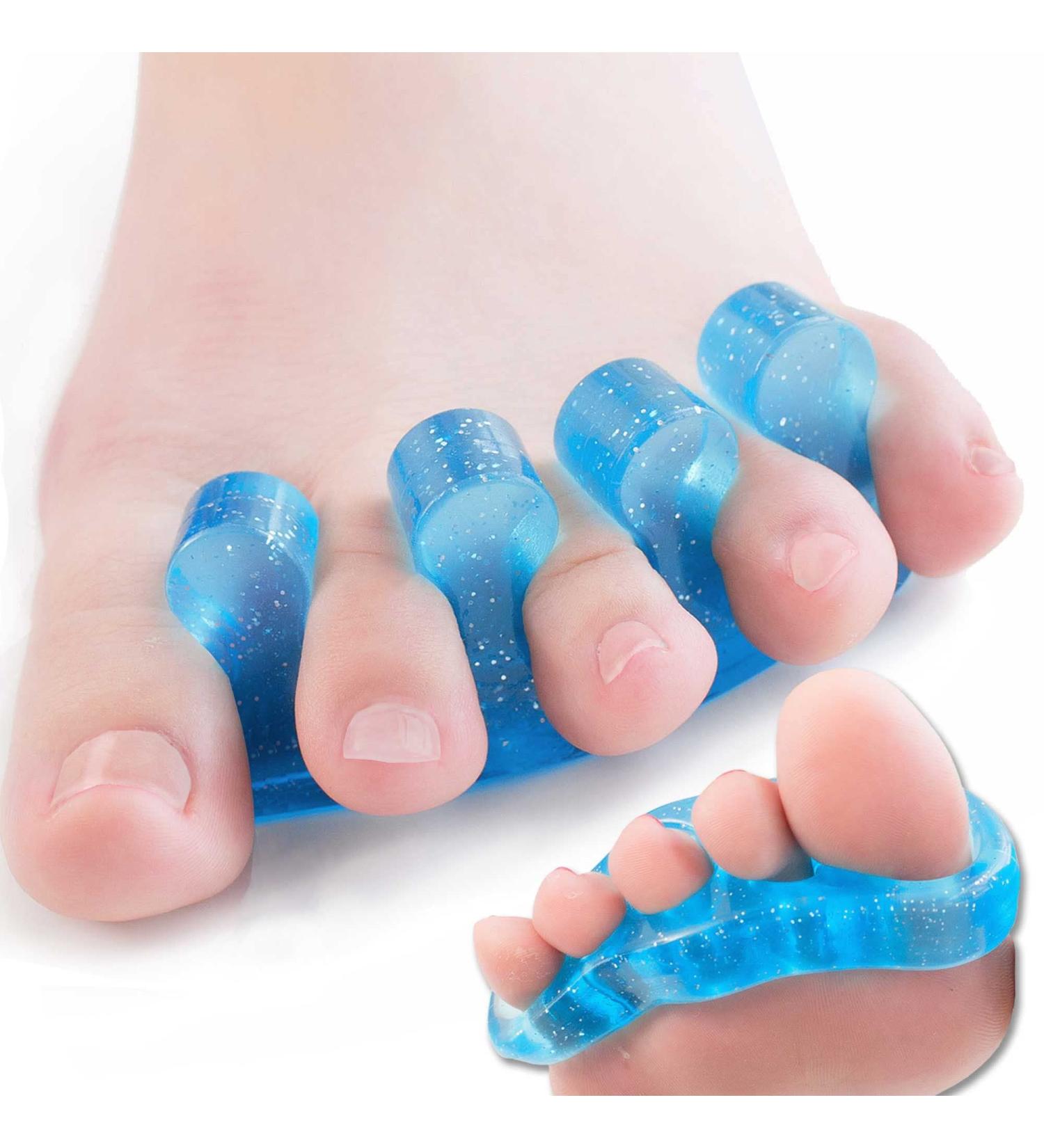 ToePal Gel Toe Separator - 2 Pairs | Toe Spacers, Straightener, Spreader, Stretcher, Corrector for Men and Women - Bunion Corrector Included - Buy Online on GoSupps.com