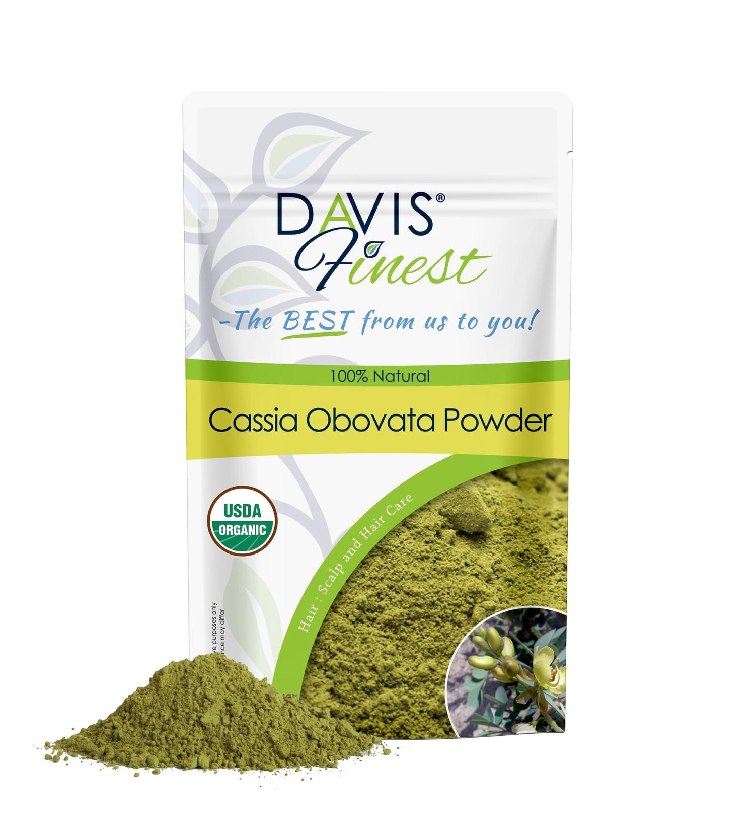 Davis Finest Cassia Obovata Powder 100g - Ayurvedic Hair Mask for Strengthening, Volumizing, and Conditioning Blonde Hair - Semi-Permanent Shine Dye - Pack of 1 - Buy Online on GoSupps.com