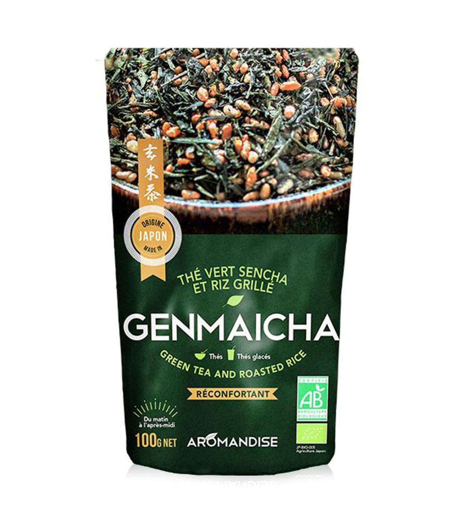 Aromandise Genmaicha organic green tea and brown rice 100 g
