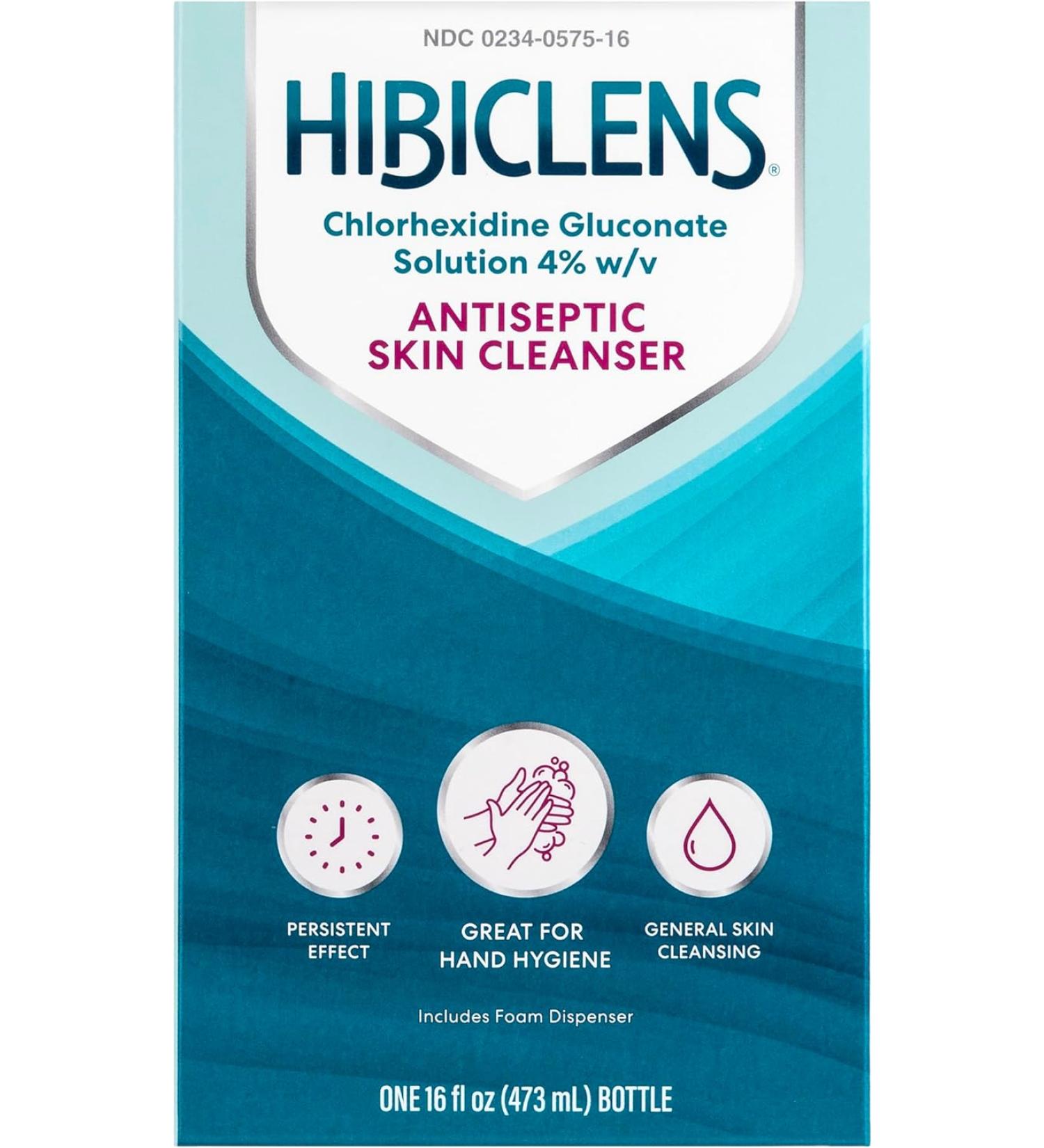 Hibiclens Antimicrobial Skin Cleanser 16 oz with Foaming Pump - Hospital Grade 4% CHG Soap - Buy Online on GoSupps.com