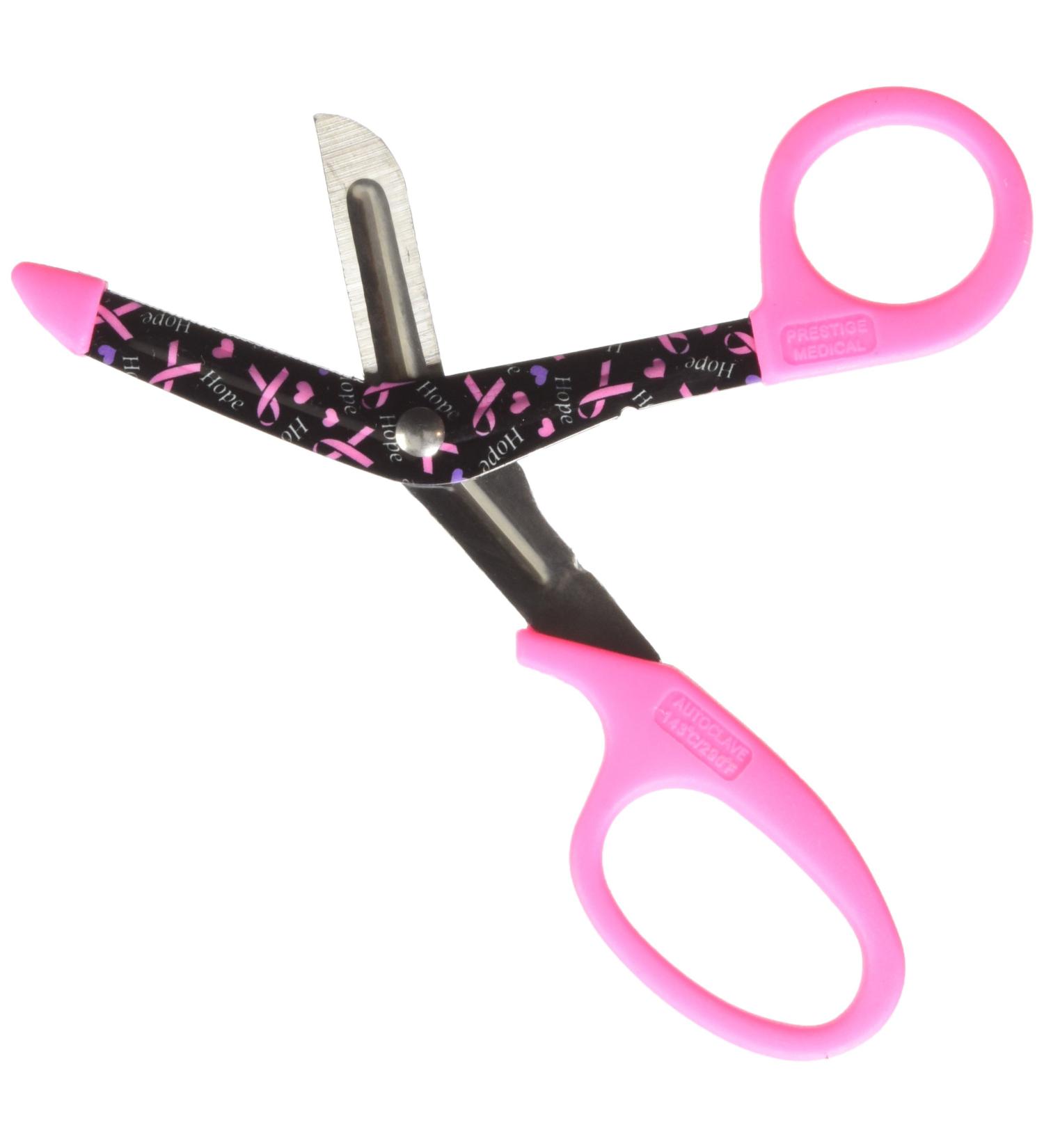 NCD Medical Prestige Medical 871-PRB Stylemate Utility Scissor - Pink Ribbon Black | International Shipping Available - Buy Online on GoSupps.com