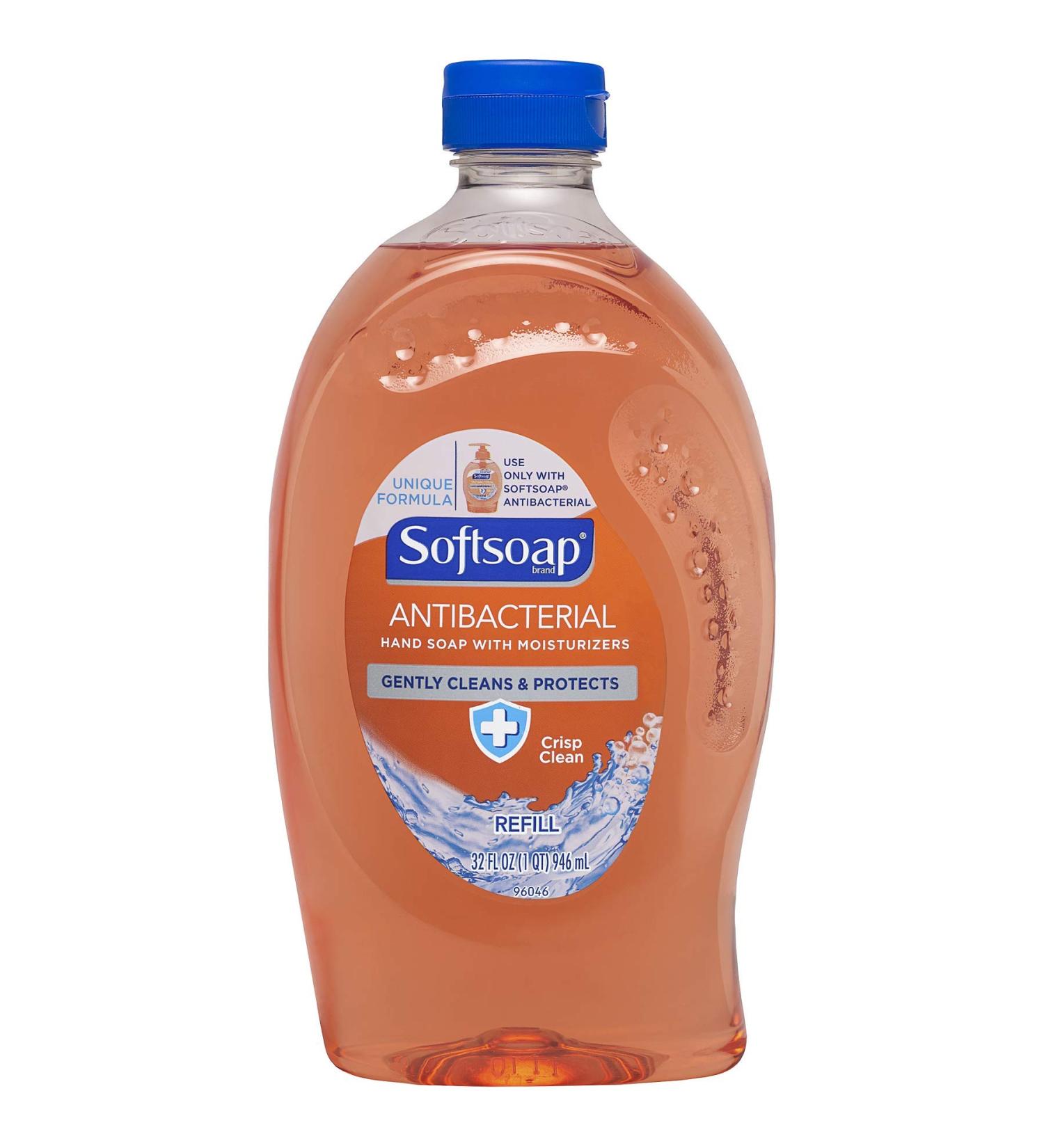 Softsoap Antibacterial Hand Soap Refill, 32 fl oz - Crisp Clean Formula - Buy Online on GoSupps.com