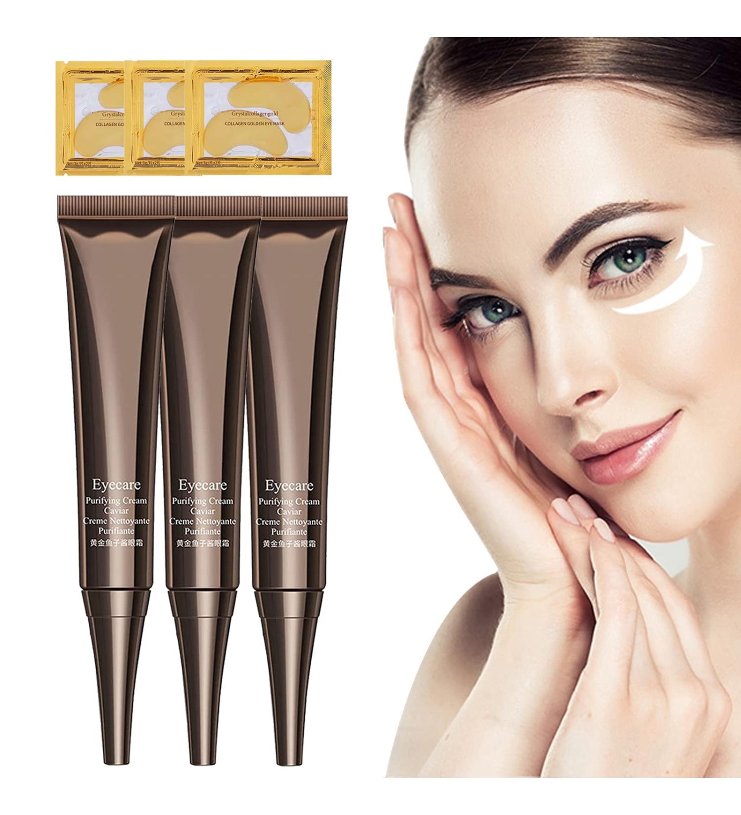Peptide Eye Gel Set: Awaken, Depuff, and Firm | Anti-Aging Eye Cream for Wrinkles - 3pc Kit - Buy Online on GoSupps.com