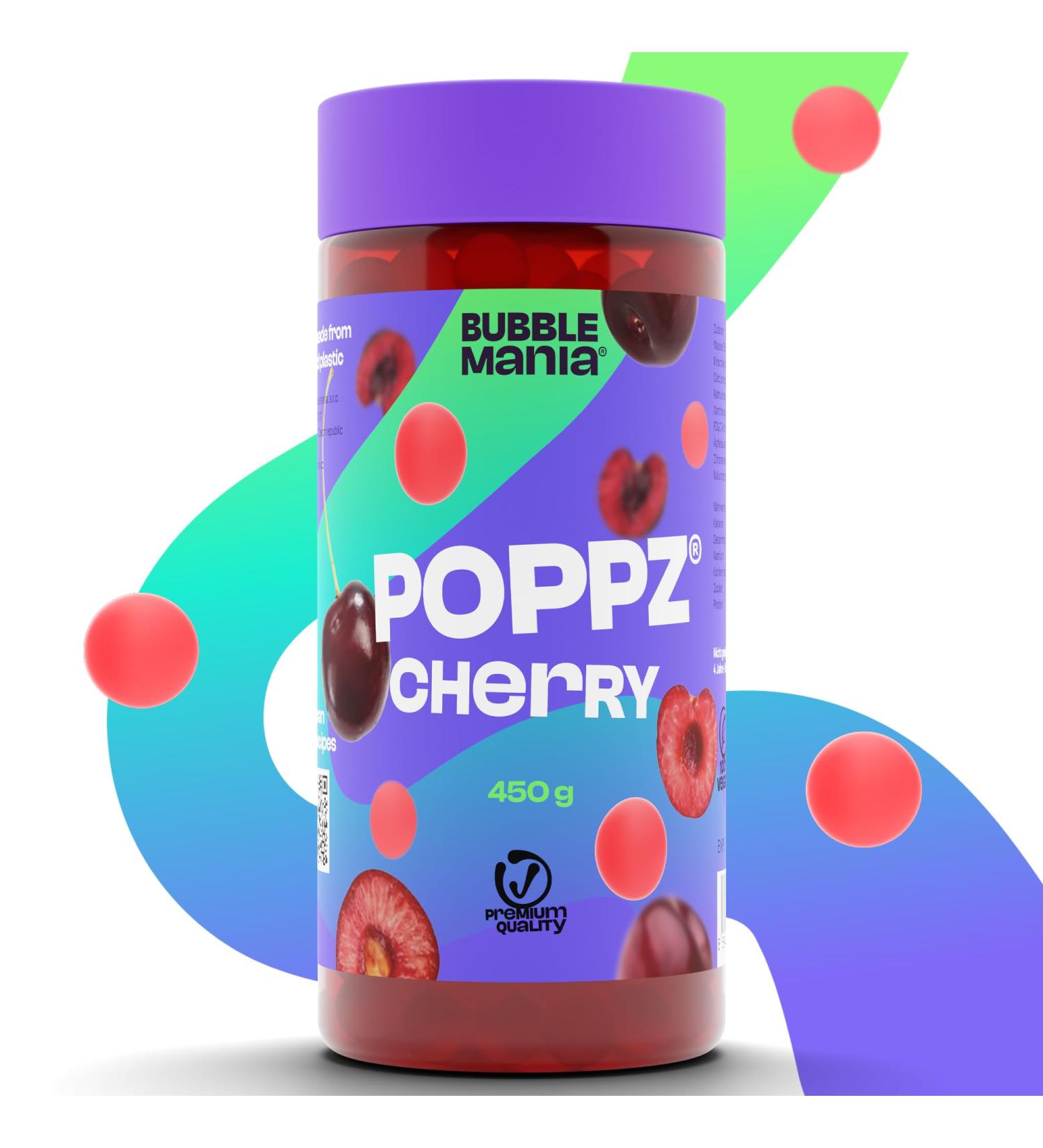 POPZ Popping Boba Fruit Pearls for Bubble Tea - Bursting Tapioca Pearls by Bubble Mania | Cherry Flavor - 450g - Buy Online on GoSupps.com
