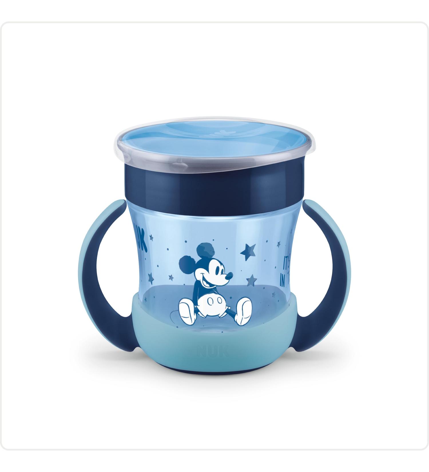 Buy NUK Disney Mickey Mouse Mini Magic Cup 160ml - Unique Drinking Rim & Sealing Silicone Disc for 6+ Months - Blue - Buy Online on GoSupps.com