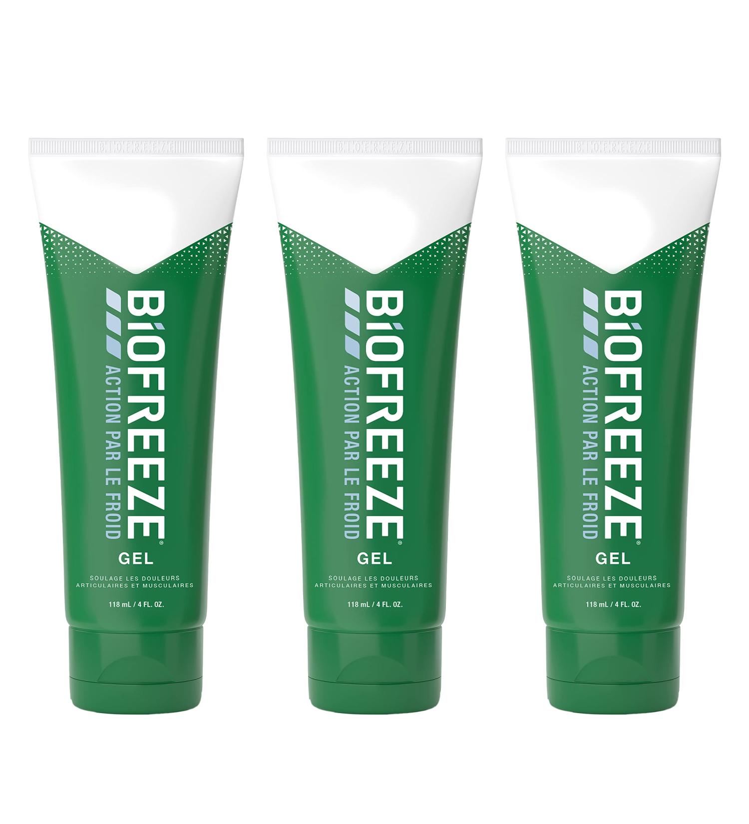 Biofreeze - Pack of 3 Cold Action Gel Tubes - Relieves muscle and joint pain - 3 x 118ml - Buy Online on GoSupps.com