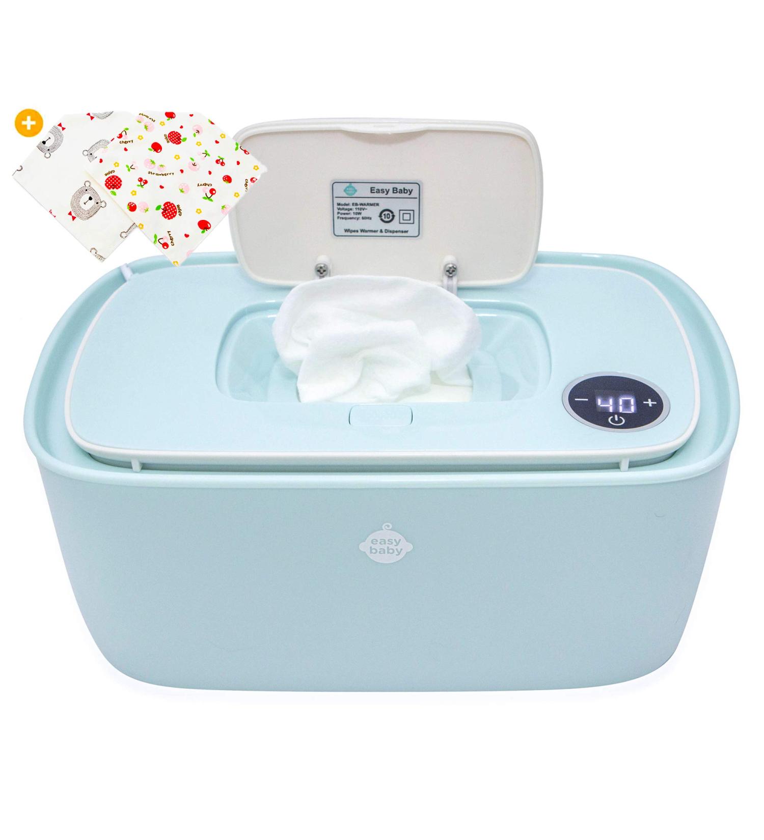 Portable EZ Baby Trendy Wipes Warmer with Plug-in Holder for Comfortable Diaper Changing - Green - Buy Online on GoSupps.com