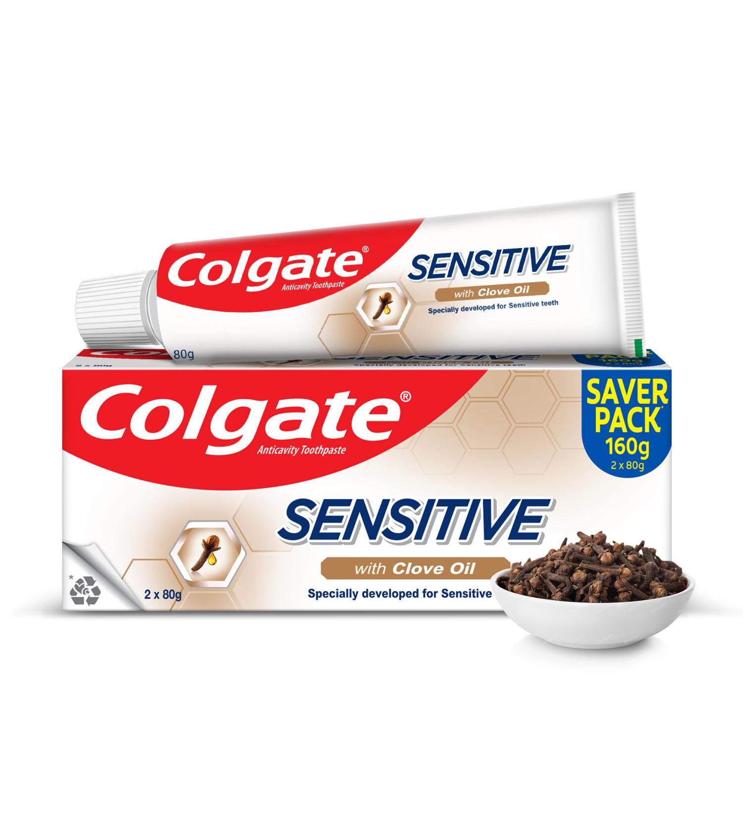 Colgate Sensitive Toothpaste with Clove Oil for Sensitivity Relief 160g  - Buy Online on GoSupps.com