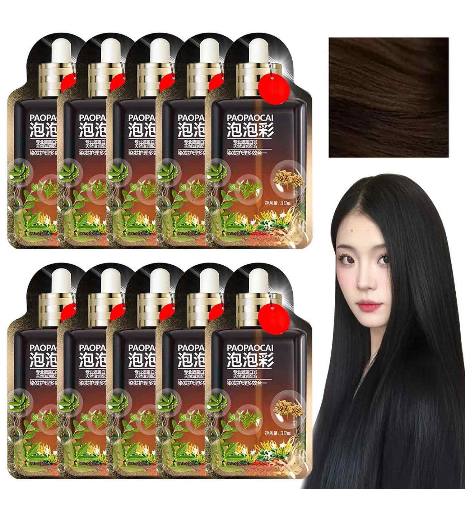 SHENGZE 10 Packs Satywig Hair ColorPlant Hair DyePlant Extract NonDamaging Hair Dye CreamNatural Plant Hair Dye ShampooPlant Hair Dye Cream Coffee - Buy Online on GoSupps.com